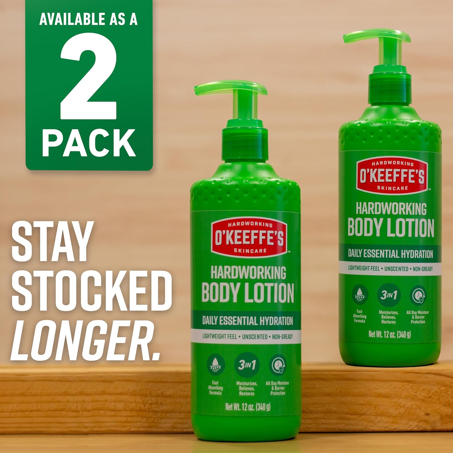 Thumbnail 6 de O’Keeffe’s Hardworking Body Lotion: Daily Hydration for Dry Skin, 12 oz Pump