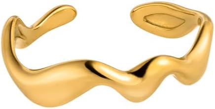 Detalle de Purelei Abstract Wave Ring Anello Fidget