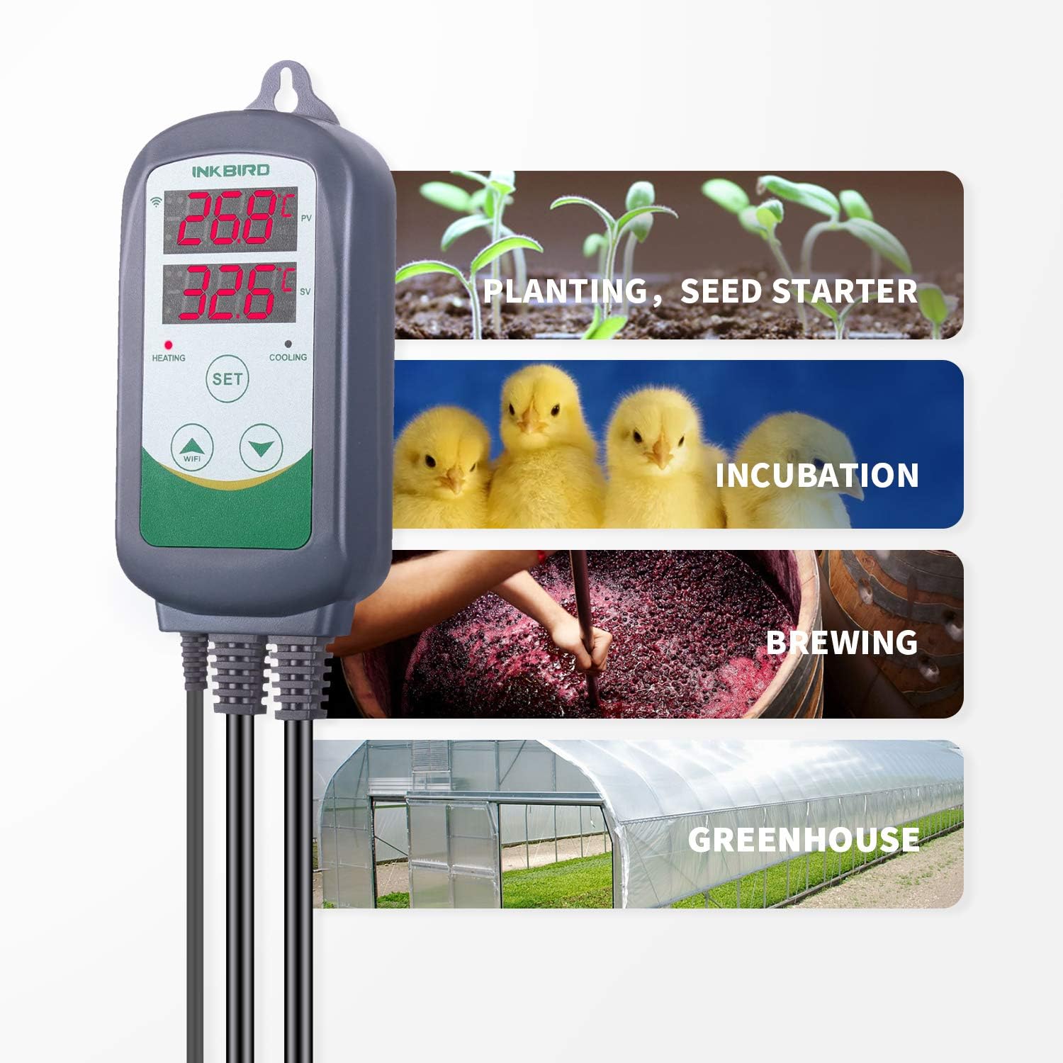 Thumbnail 4 de Inkbird ITC-308-WiFi digital wireless thermostat 0.1°C