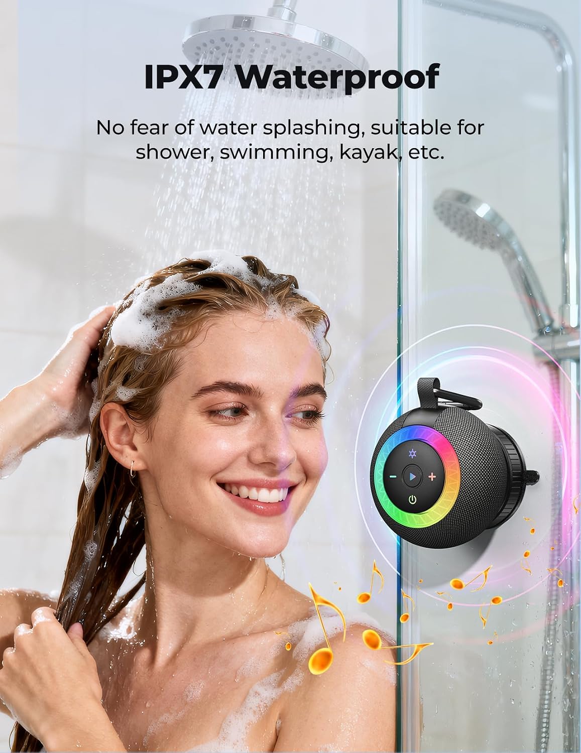 Detalle 2 de UOHHBOE Cassa Bluetooth Doccia Portatile 20W