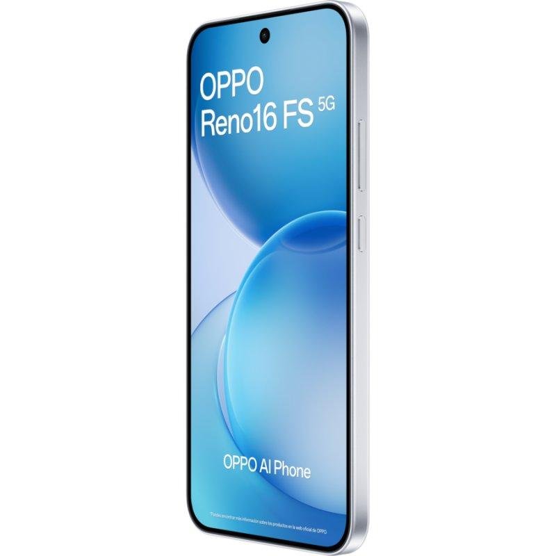 Detalle de OPPO Reno16 FS 5G 8GB/512GB Blanco: autonomía y cámara de alto rendimiento