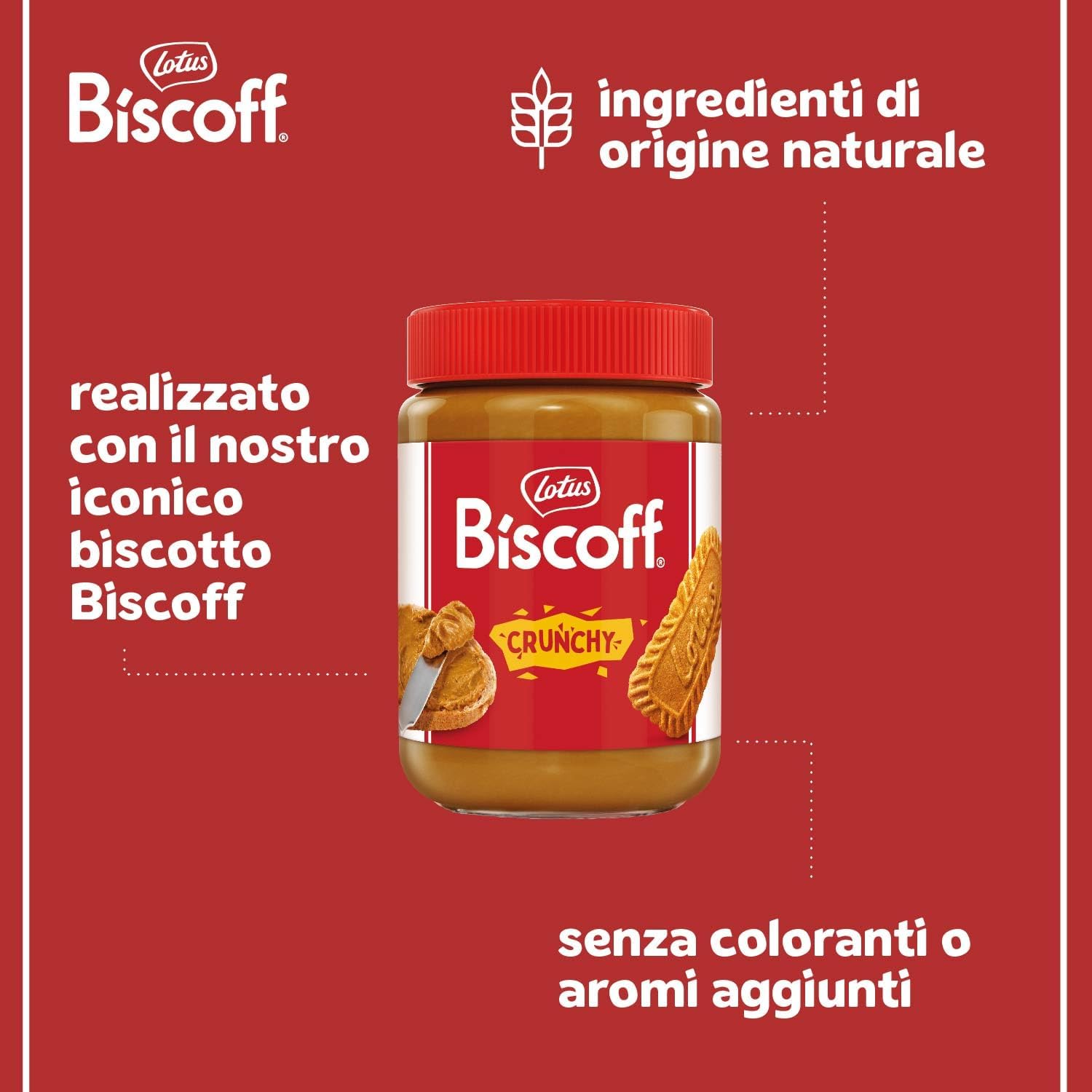 Thumbnail 3 de Lotus Biscoff Crema Spalmabile Croccante 380 g – Biscotto Caramellato, Vegana e senza Noci