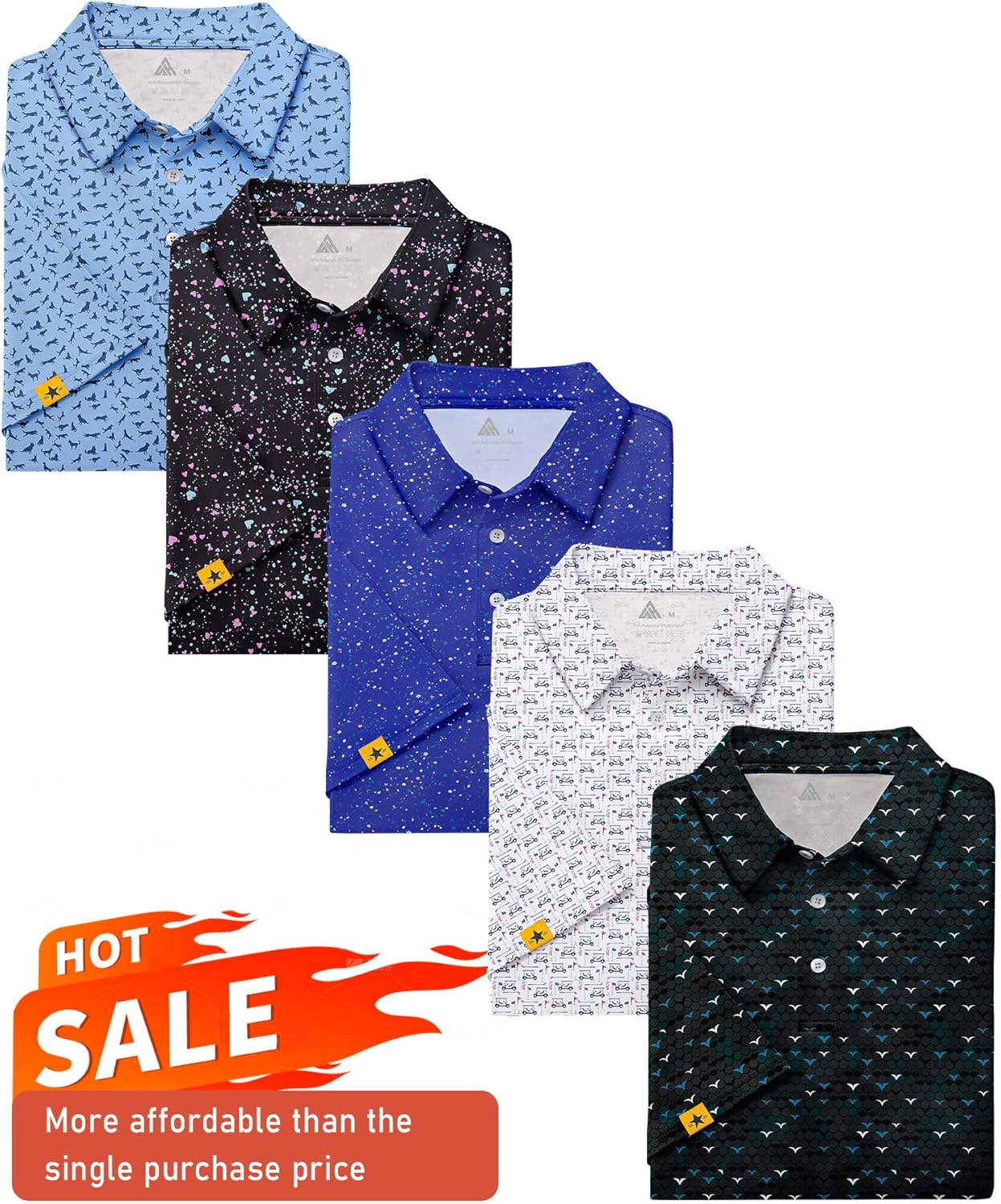 Detalle de ZITY golf polo shirts 5 pack UPF 50+