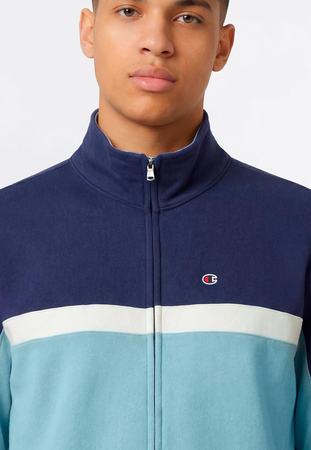 Detalle de Champion Felpa Full Zip Sweatshirt Ad alto comfort e stile coordinato