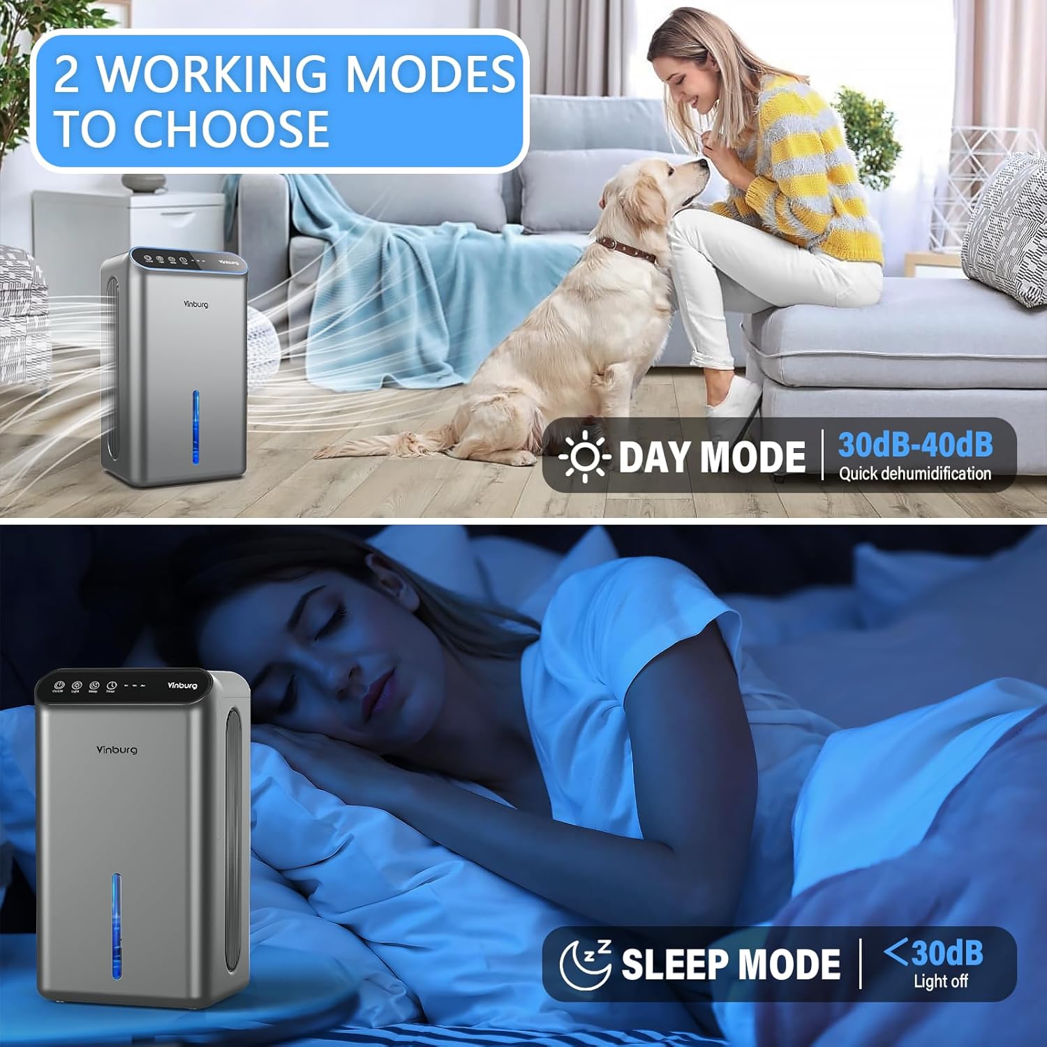 Detalle 2 de Dehumidifier for Basement 85 oz — 800 sq ft 🏠