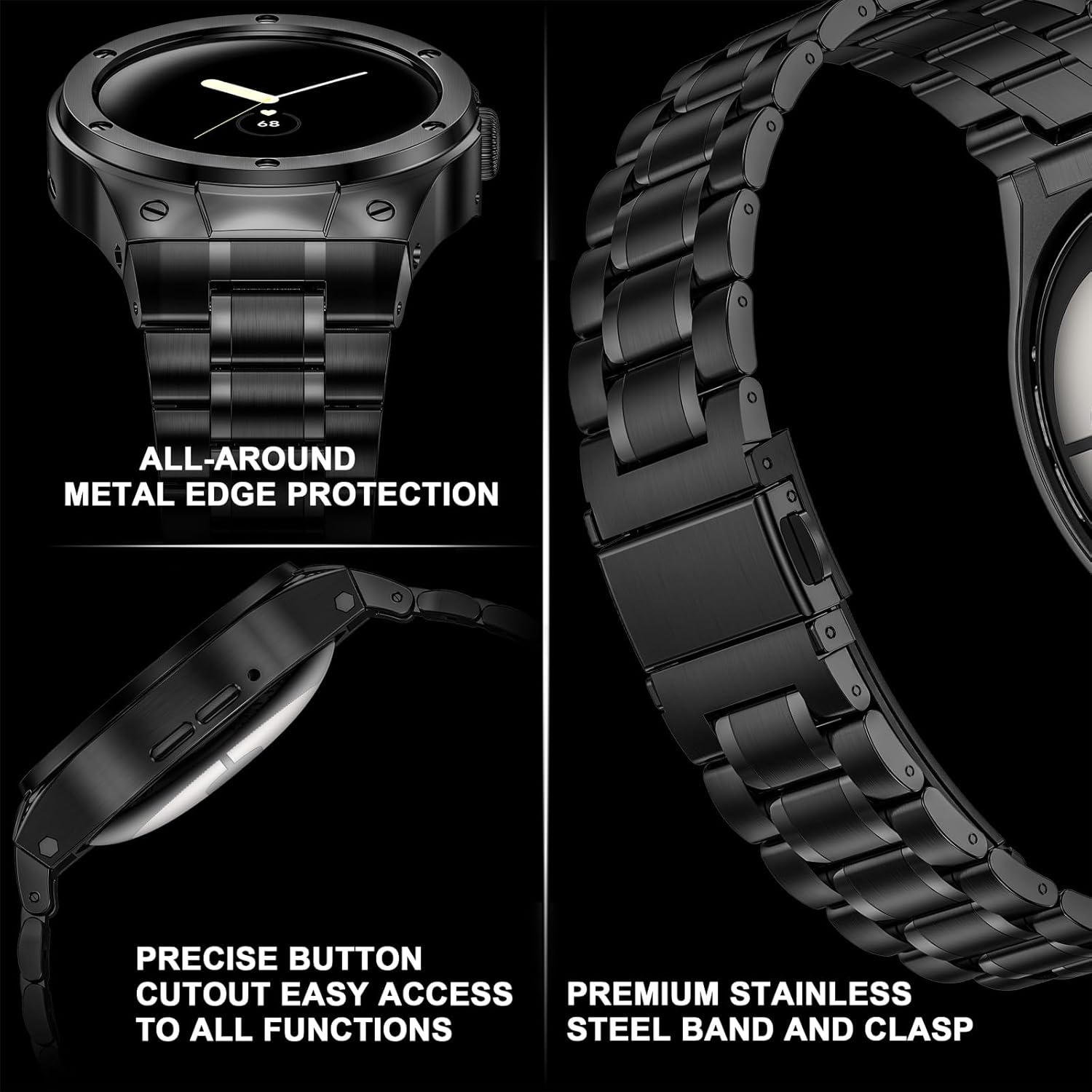 Thumbnail 2 de SUPLINK Stainless Steel Case and Bands for Google Pixel Watch 3 (45mm) – Rugged Metal Band & Case