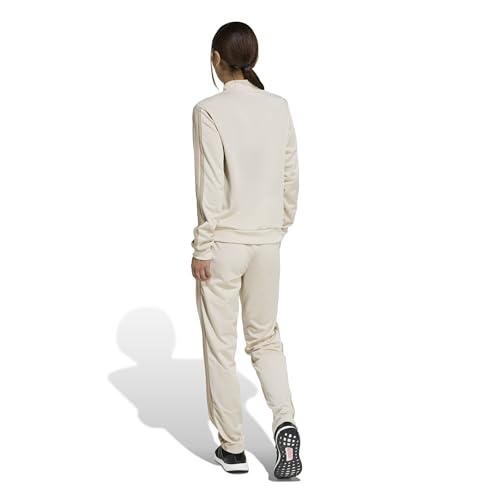 Detalle 2 de Adidas Donna Essentials 3-Stripes Track Suit (Crystal Linen/beige, L) – Comfort e stile sportivo
