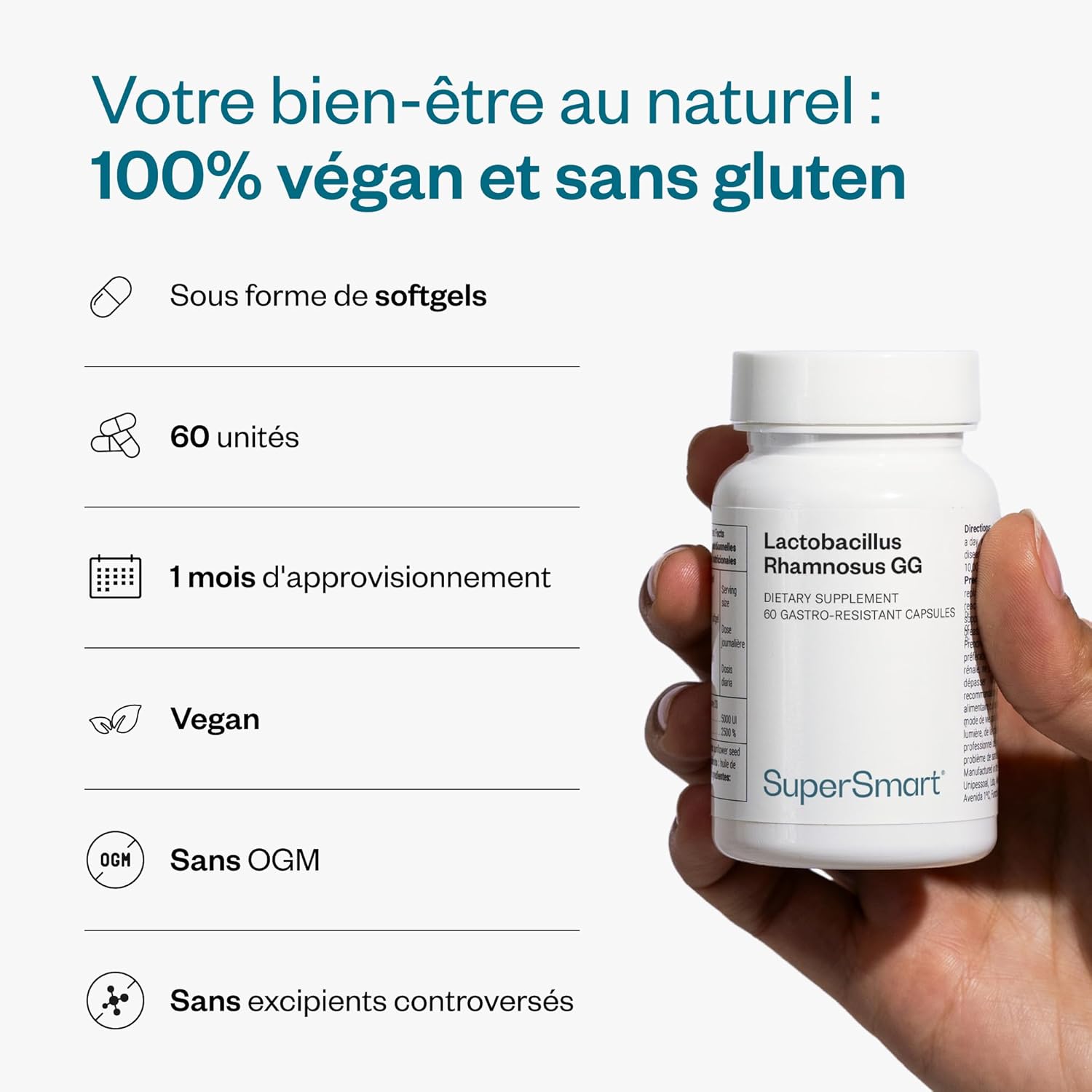 Thumbnail 3 de Lactobacillus Rhamnosus GG — Probiotique vegan 60 gélules par Supersmart