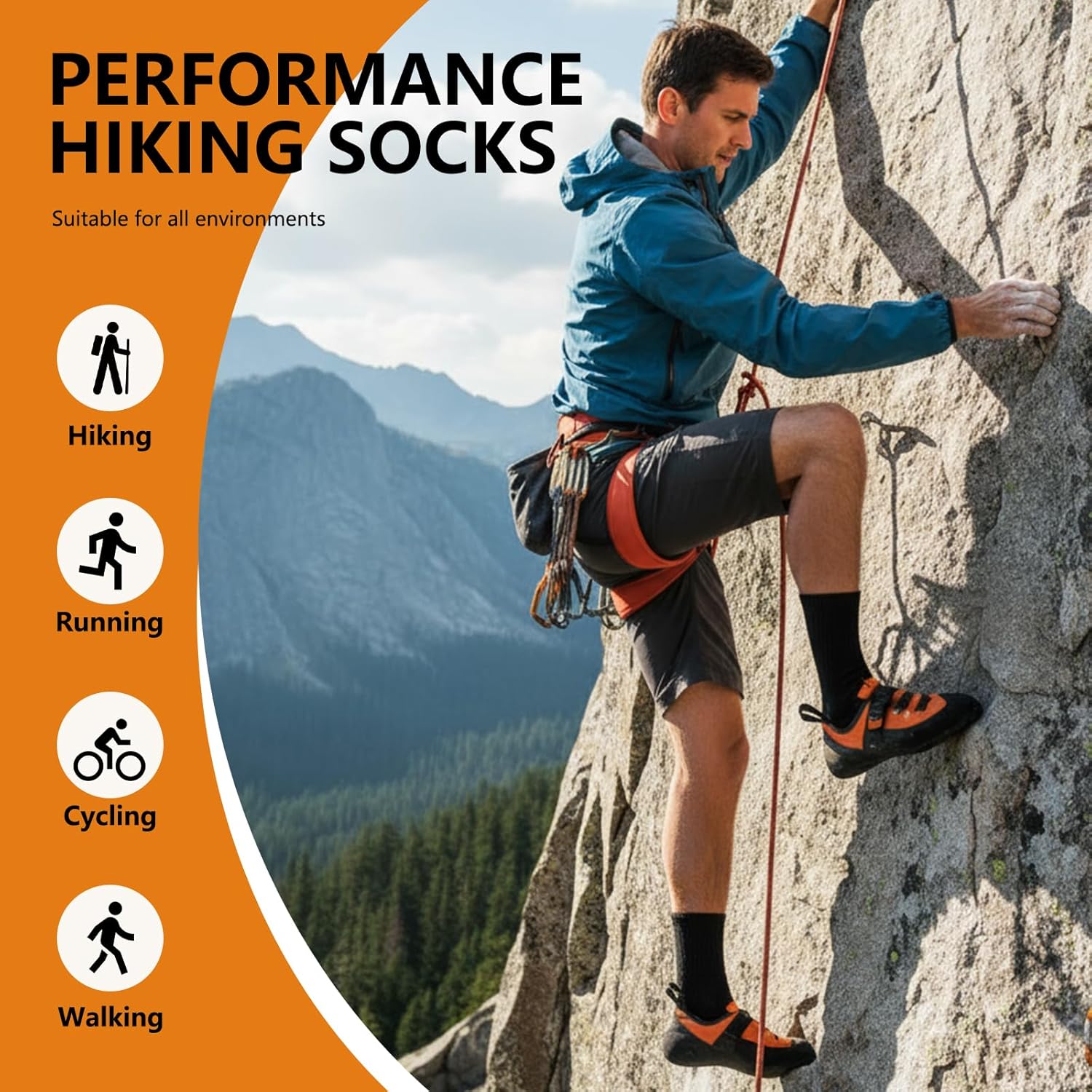 Detalle de Yinqier Mens Thermal Socks 6 pairs — hiking socks