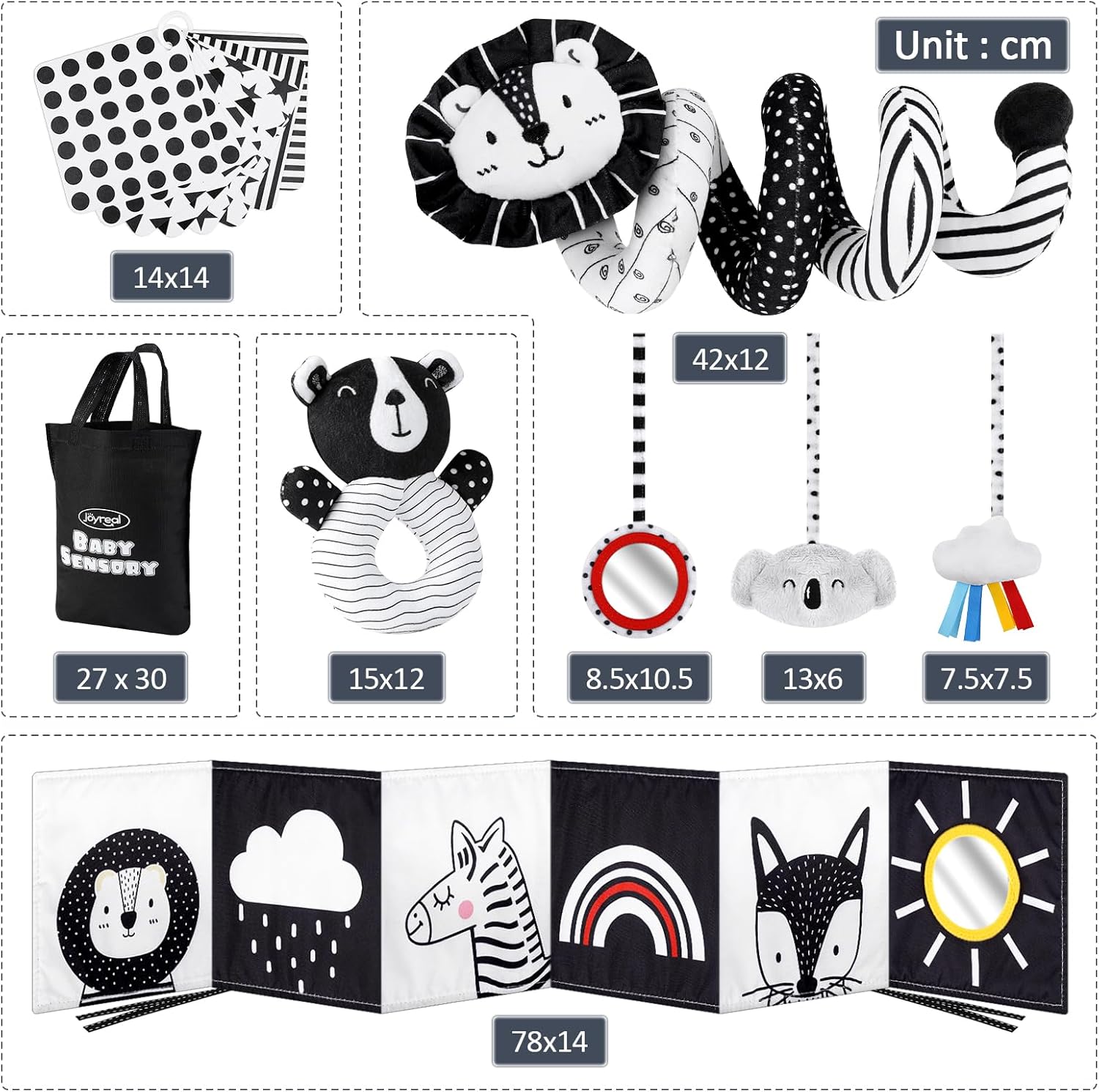 Thumbnail 6 de Joyreal High Contrast Baby Toys with Car Seat Mobile