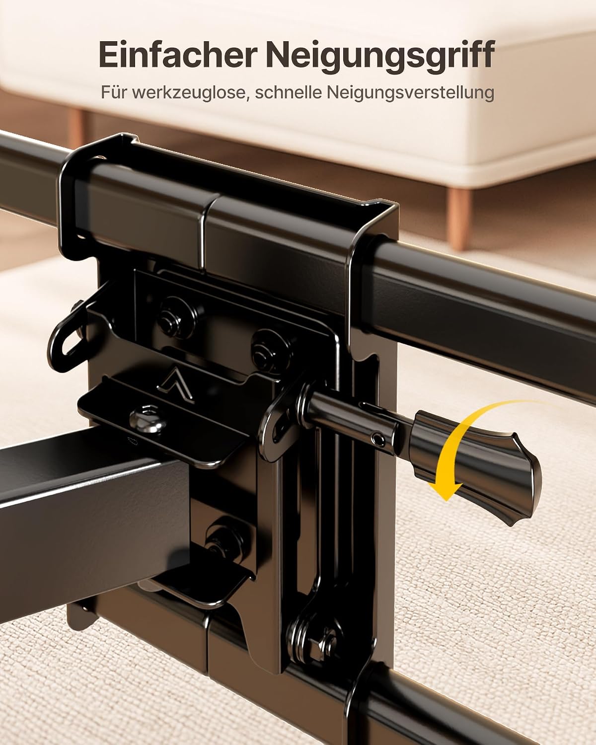 Thumbnail 6 de monTEK Vollbewegliche TV Wandhalterung 37–84 Zoll – schwenkbar, neigbar ohne Werkzeug, ausziehbar bis 422 mm, max. VESA 600x400
