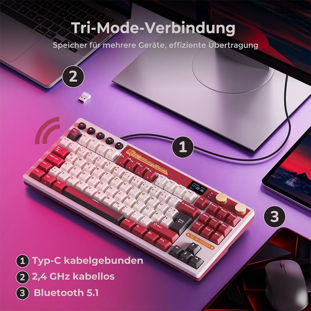 Thumbnail 5 de RK ROYAL KLUDGE M87 7500 mAh Gasket 75% Tastatur