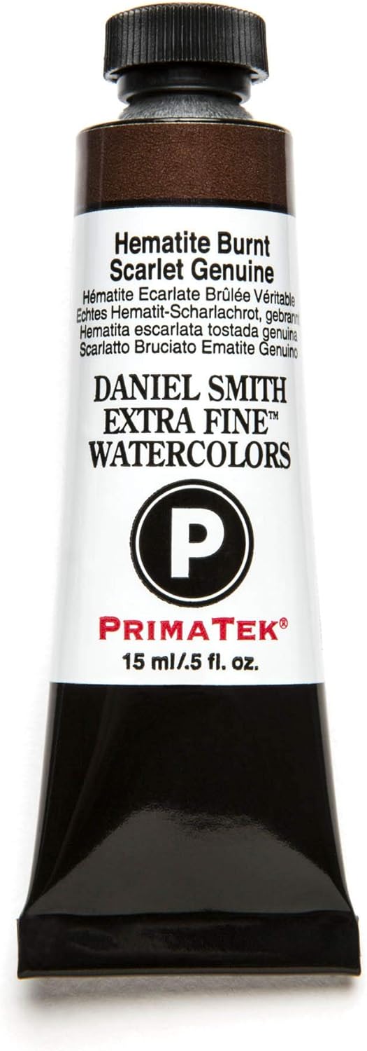 Detalle de DANIEL SMITH Extra Fine Hematite Burnt Scarlet Genuine Watercolor, 15ml Tube