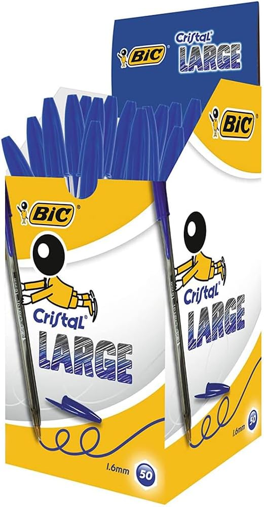 Thumbnail 4 de BIC Cristal Large BolĂgrafos Punta Gruesa 1.6 mm 🖊️ Caja 50 Negros