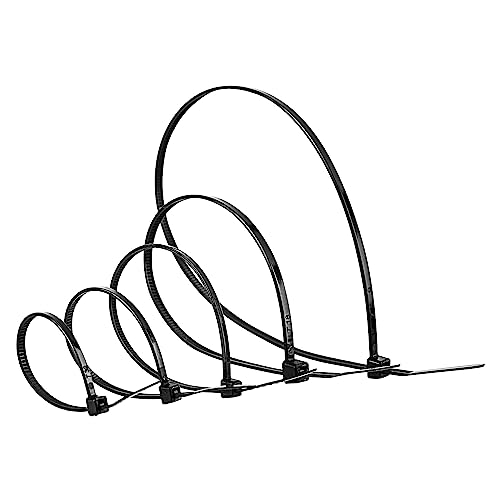 Detalle de Amazon Basics Fascette stringicavo regolabili – 500 pezzi in nero, 100–300 mm