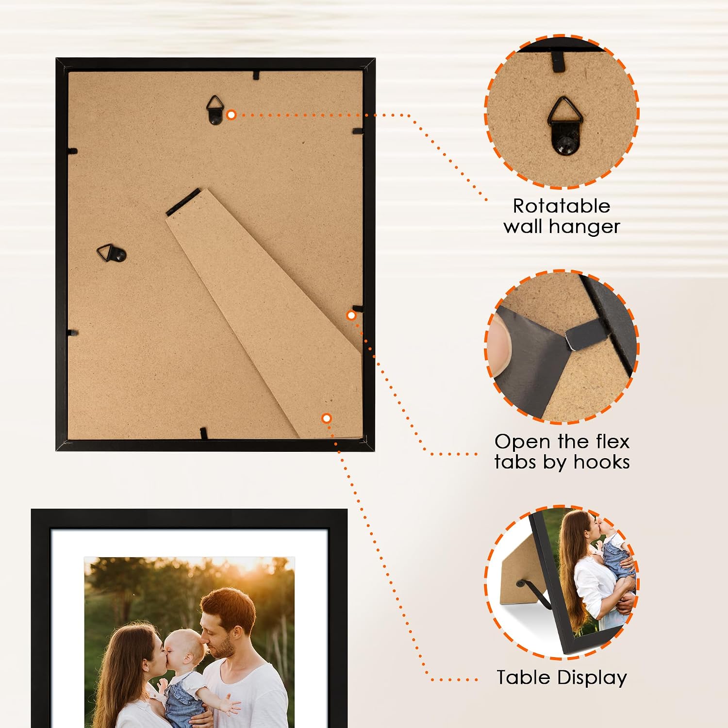 Thumbnail 4 de FIXSMITH 8x10 Picture Frame Set of 10