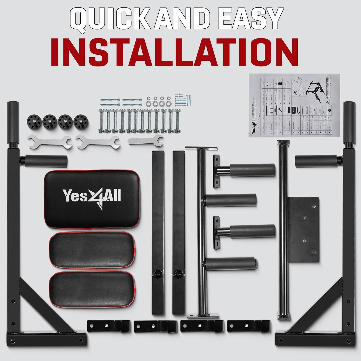 Thumbnail 4 de Yes4All Pull Up Bar Wall Mounted 515 lbs