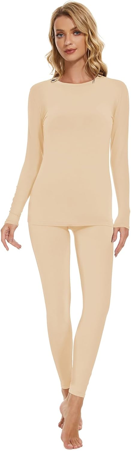 Detalle de SIMIYA Women's Thermal Underwear Set, Fleece-Lined