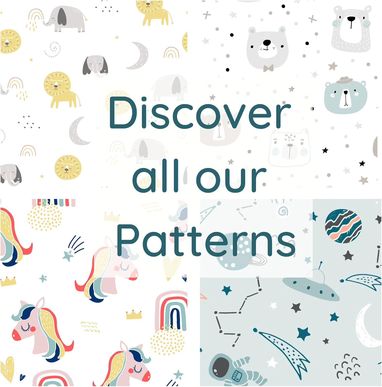 Thumbnail 6 de FlyIdeas Set 2 lenzuola per lettino neonato 60x120 cm in cotone morbido e traspirante