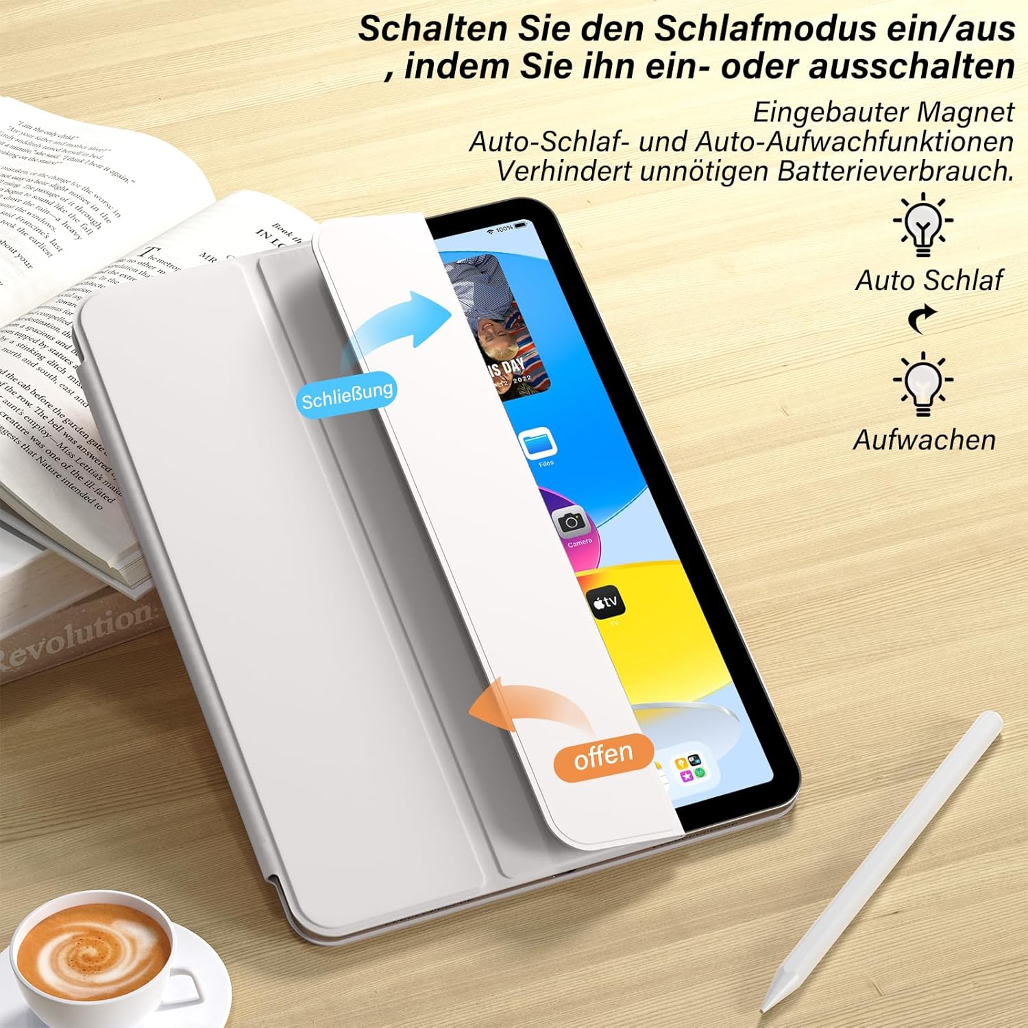 Thumbnail 3 de SZPSGC Magnetische Hülle für iPad (A16) 11/10. Generation – Magnetisch, Zwei-Wege-Ständer und Auto-Ruhen/Wecken