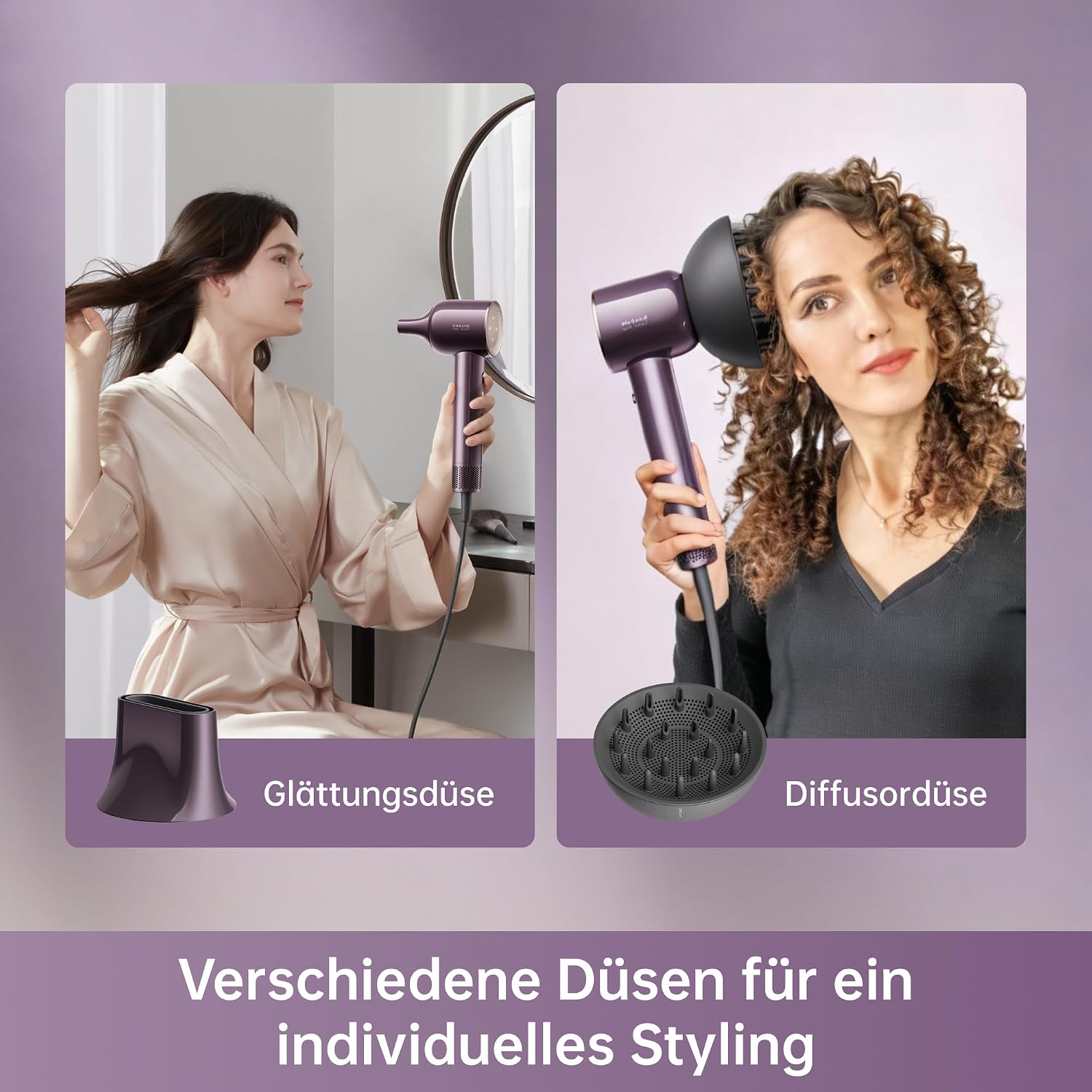 Detalle de DREAME Glory Combo Haartrockner – Profi-Luftstrom trifft Präzision