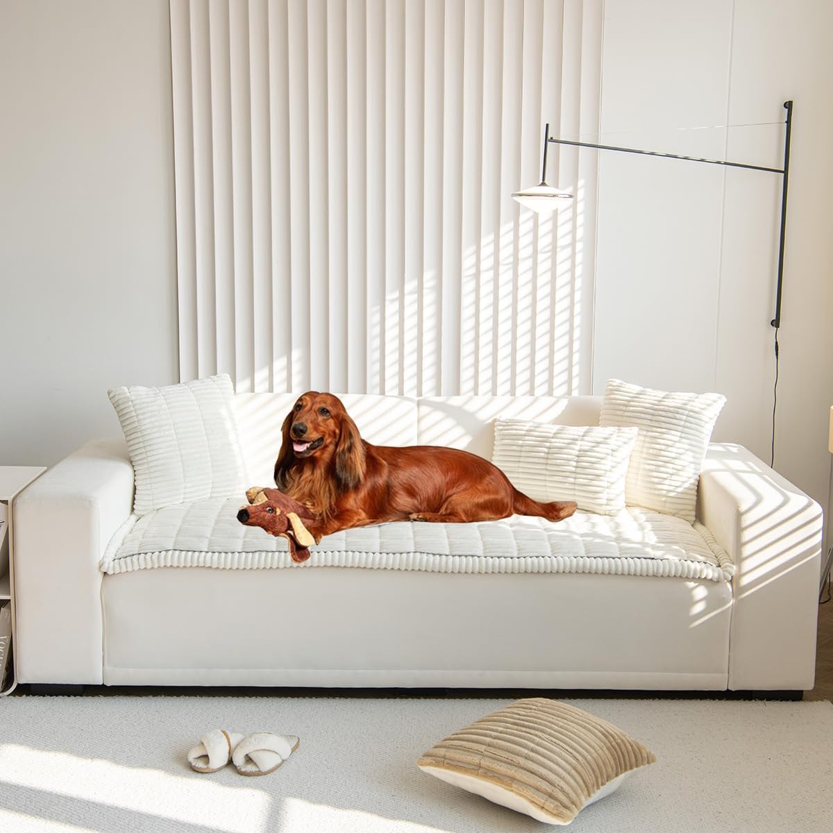 Detalle de Mitid Sofa Cover Fuzzy Pet Sofa Slipcover ๐