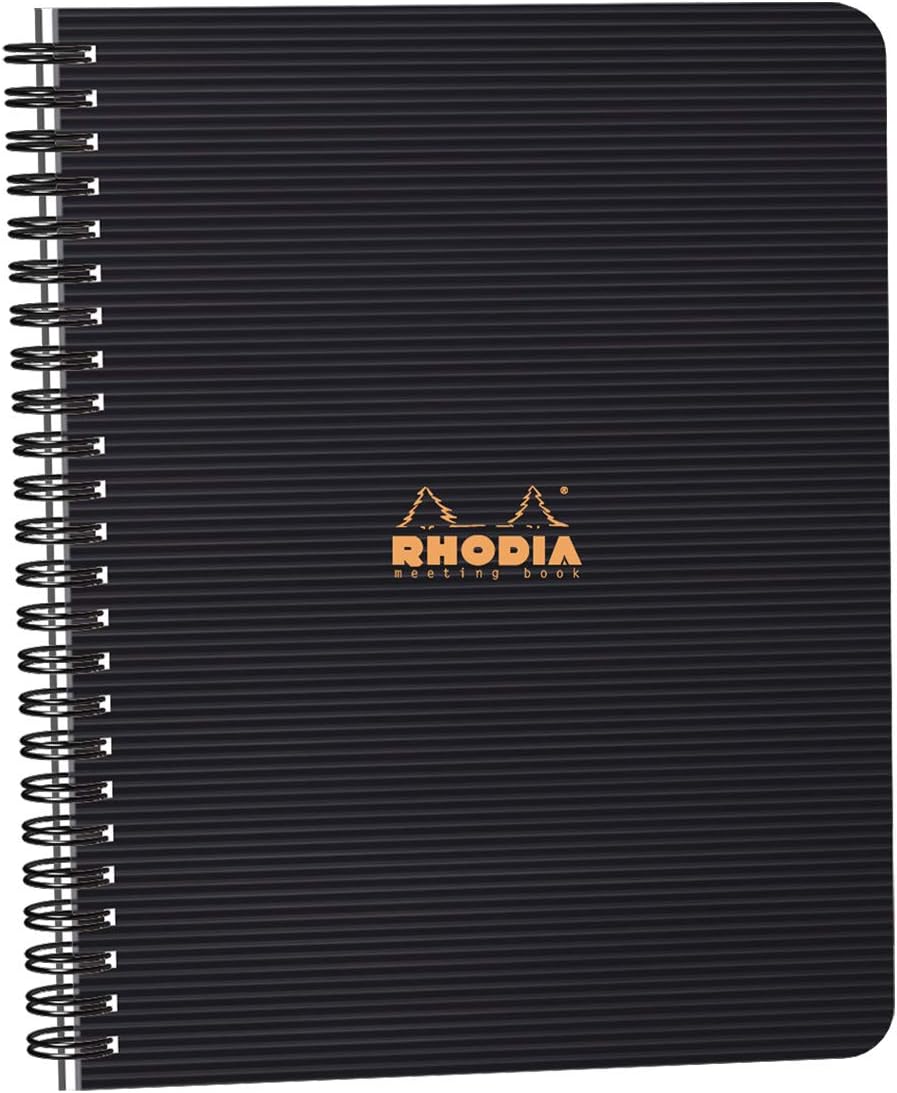 Thumbnail 2 de RHODIA 119940C Cahier à Spirale Meeting Book Noir — A4+ 160 pages détachables