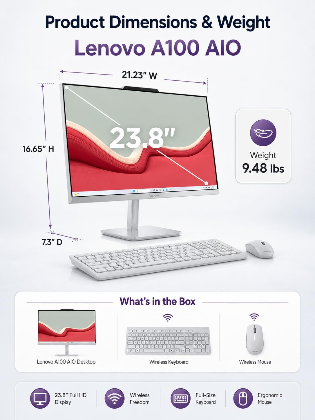 Thumbnail 6 de Lenovo All-in-One Desktop 23.8-Inch