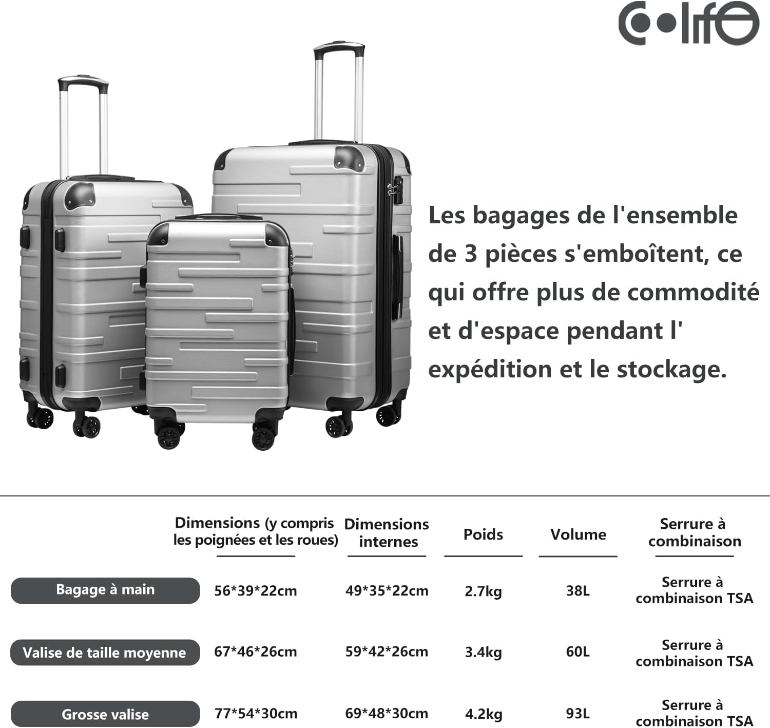 Thumbnail 5 de COOLIFE Valise 77 cm 93 L Rigide