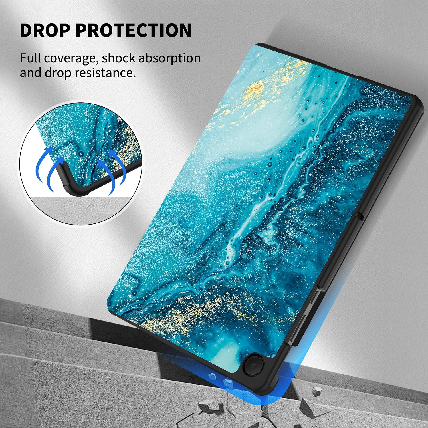 Thumbnail 4 de CACOE Hülle für Samsung Galaxy Tab A11+ / A9+ 11 Zoll (2025) mit Schutzfolie – ultradünnes PU Leder Case mit Standfunktion und Auto Sleep/Wake