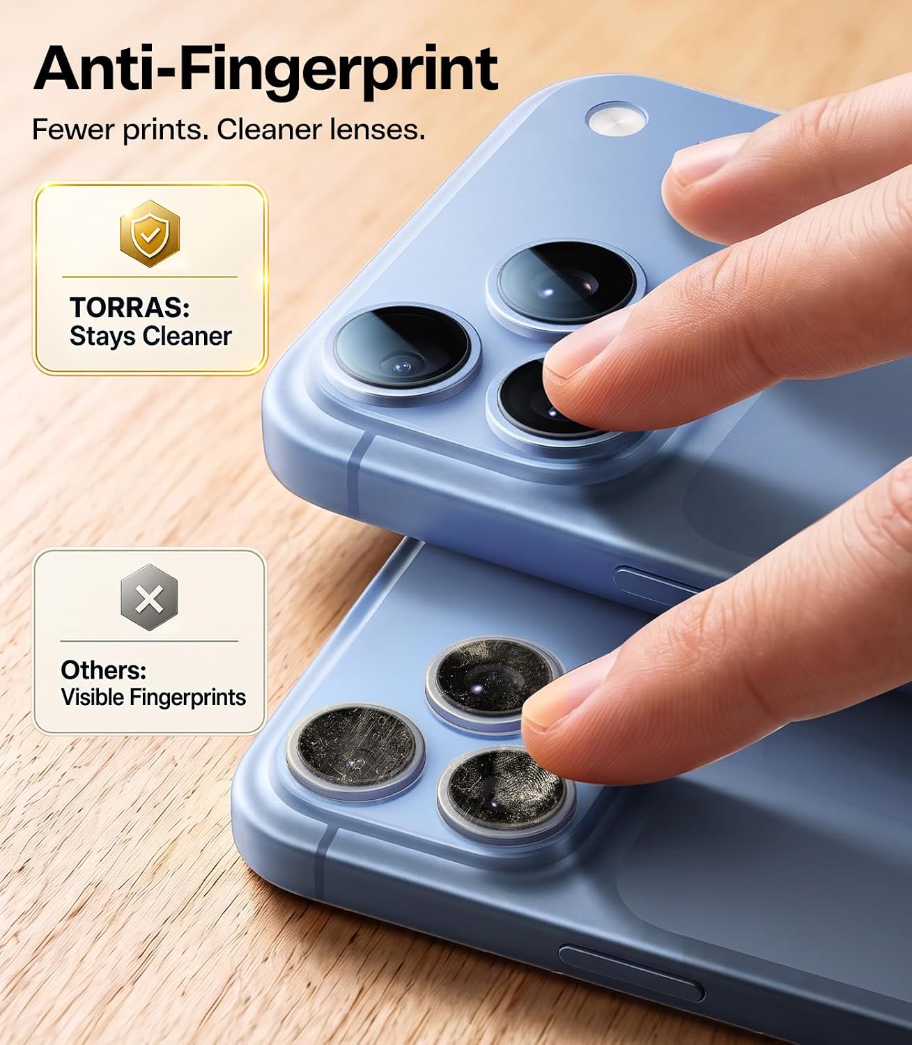 Thumbnail 6 de TORRAS TOP 9H+ Camera Lens Protector for iPhone 18 Pro Max/18 Pro, Glacier