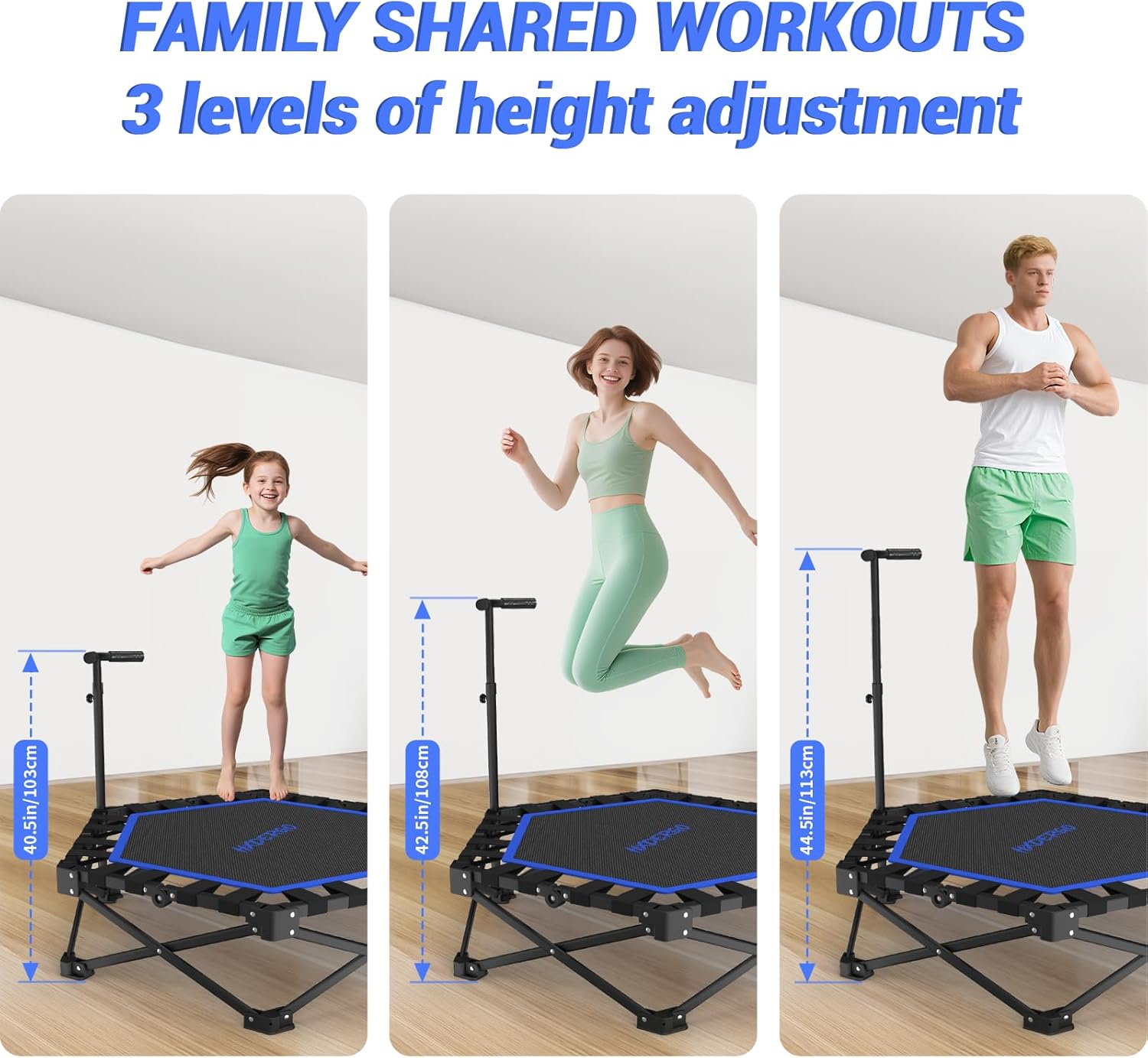 Detalle de HXD-ERGO 42" Foldable Mini Rebounder Trampoline (No Installation Required)