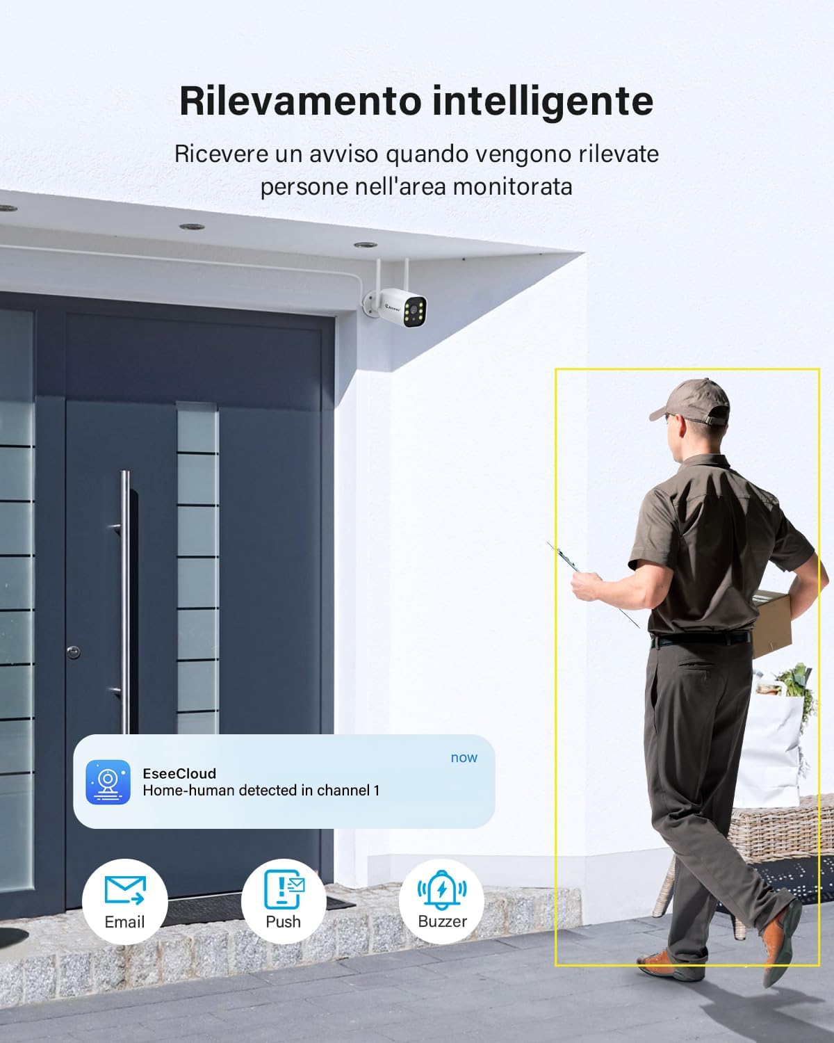 Thumbnail 5 de Jennov 5MP Kit Videosorveglianza WiFi: NVR 10CH con 4 Telecamere e Visione Notturna a Colori