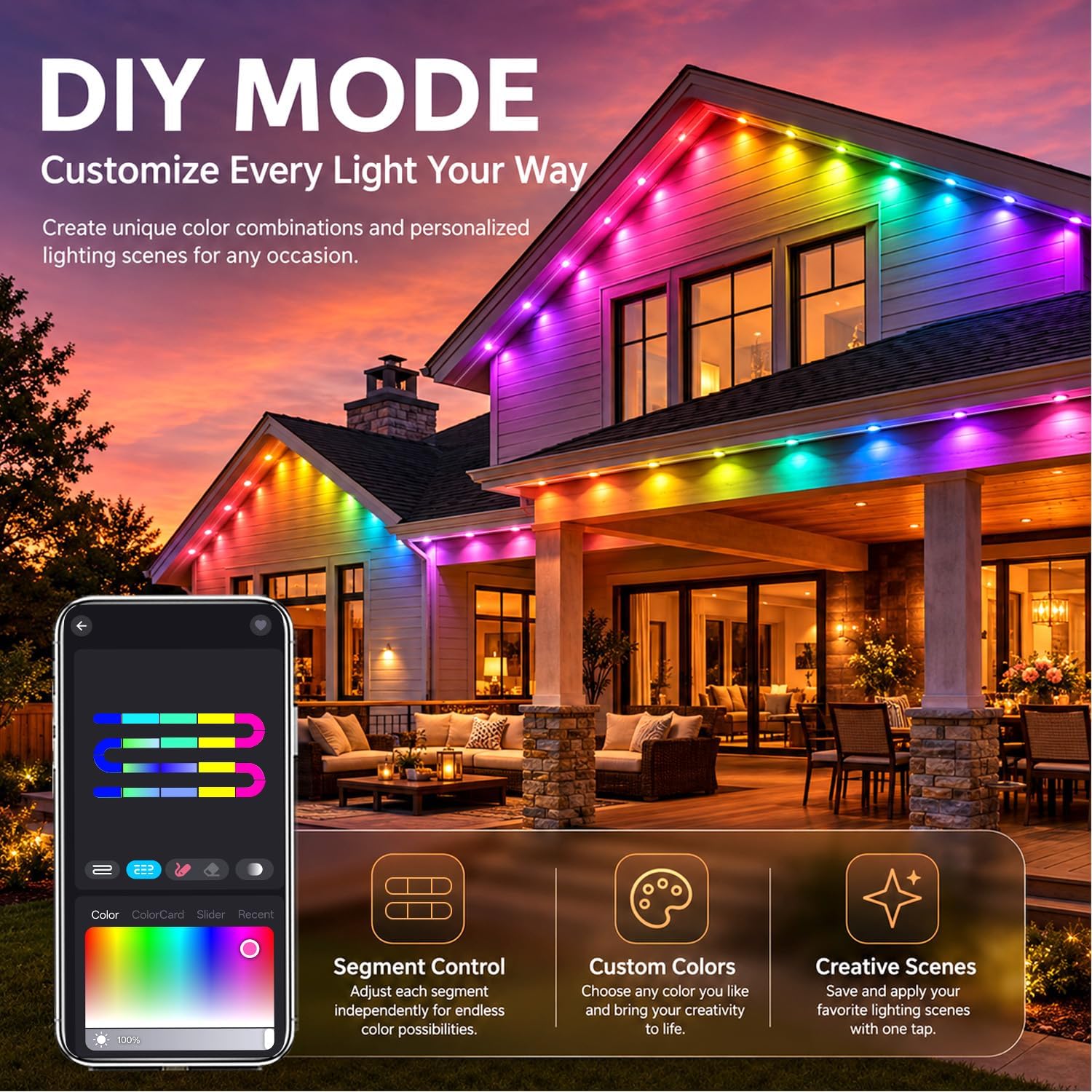 Detalle de Segrass Permanent Outdoor Lights 100FT
