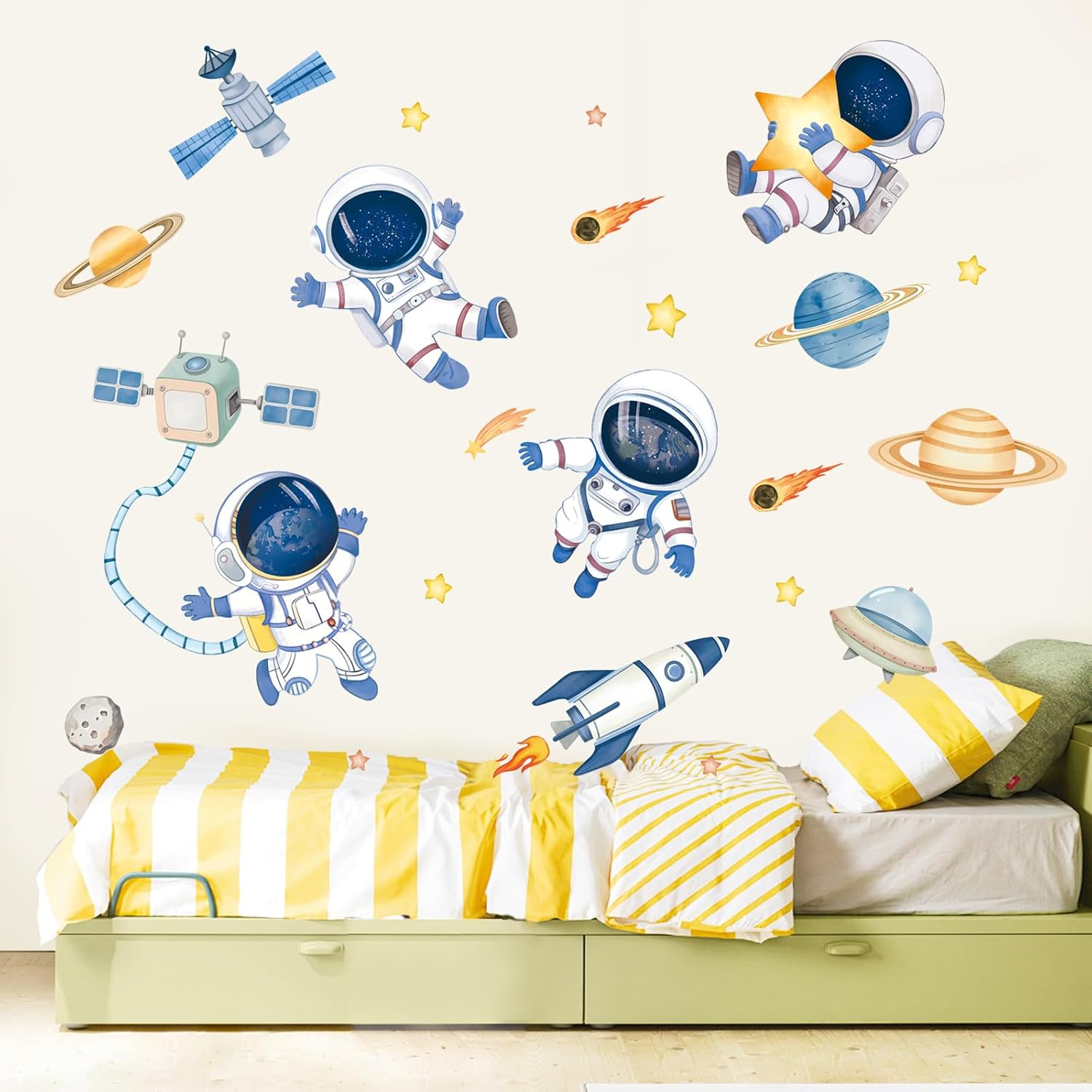 Thumbnail 1 de FUFUQUARE Astronaut Wall Stickers for Nursery 🚀