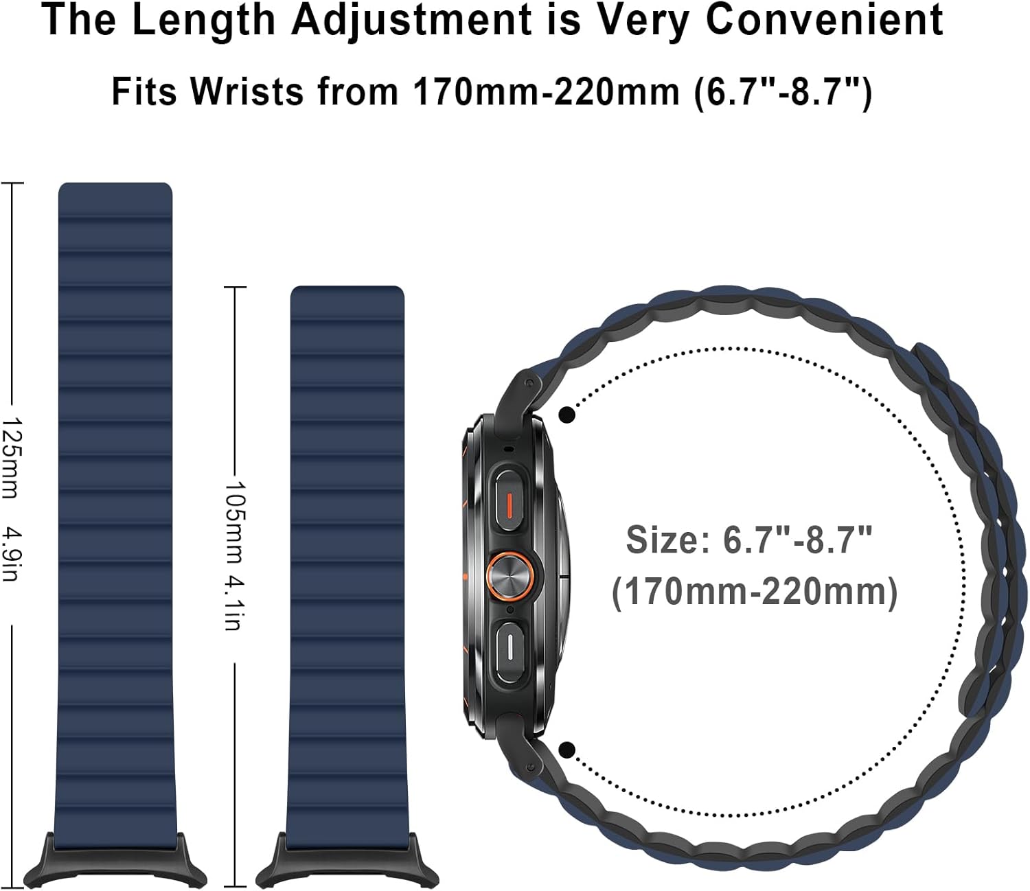 Thumbnail 4 de Magnetic straps 47mm for Samsung Watch Ultra