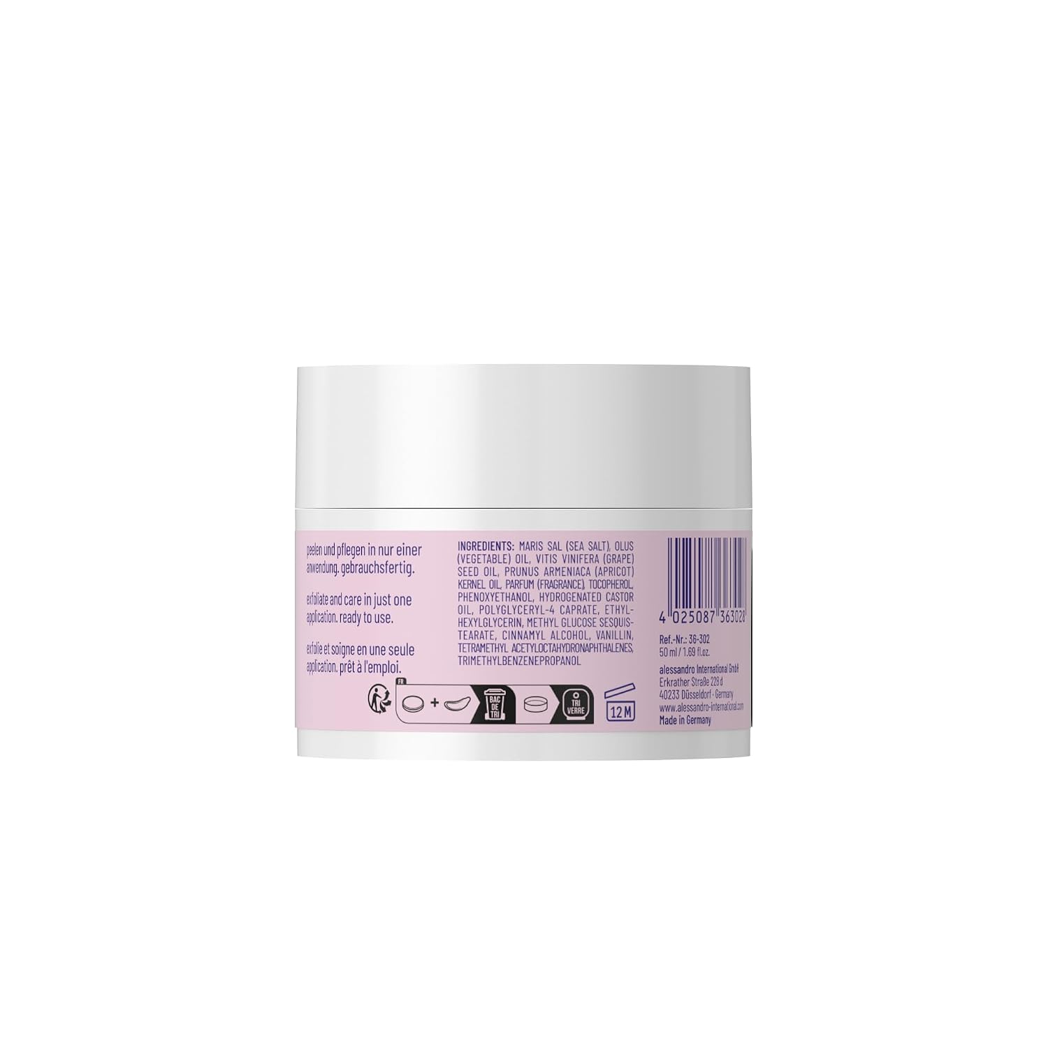 Detalle 2 de alessandro XMAS Cozy Vanilla Silky Hands & Body Peeling – 50 ml