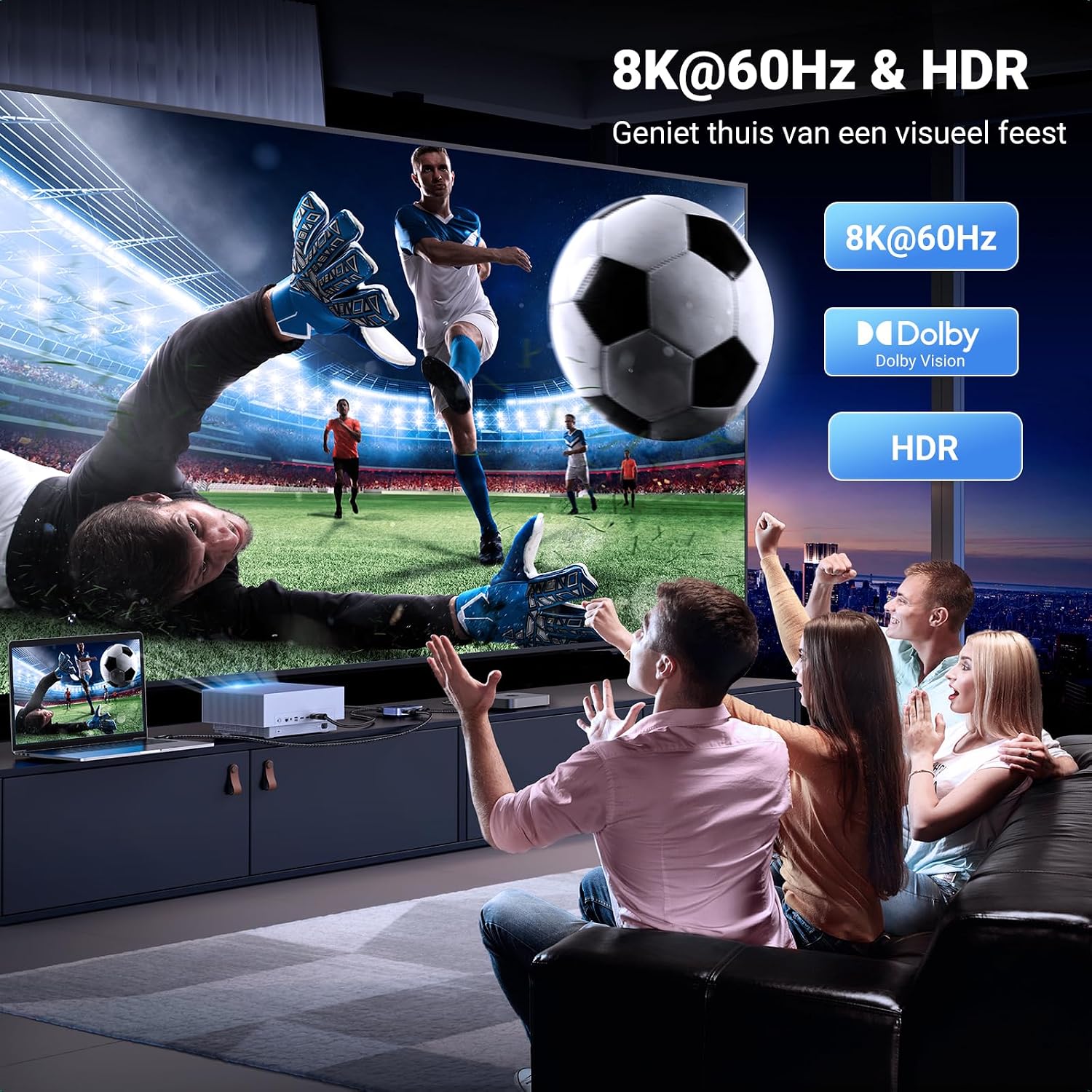 Thumbnail 5 de UGREEN HDMI 2.1-switch, bidirectioneel, 8K@60Hz en aluminium behuizing