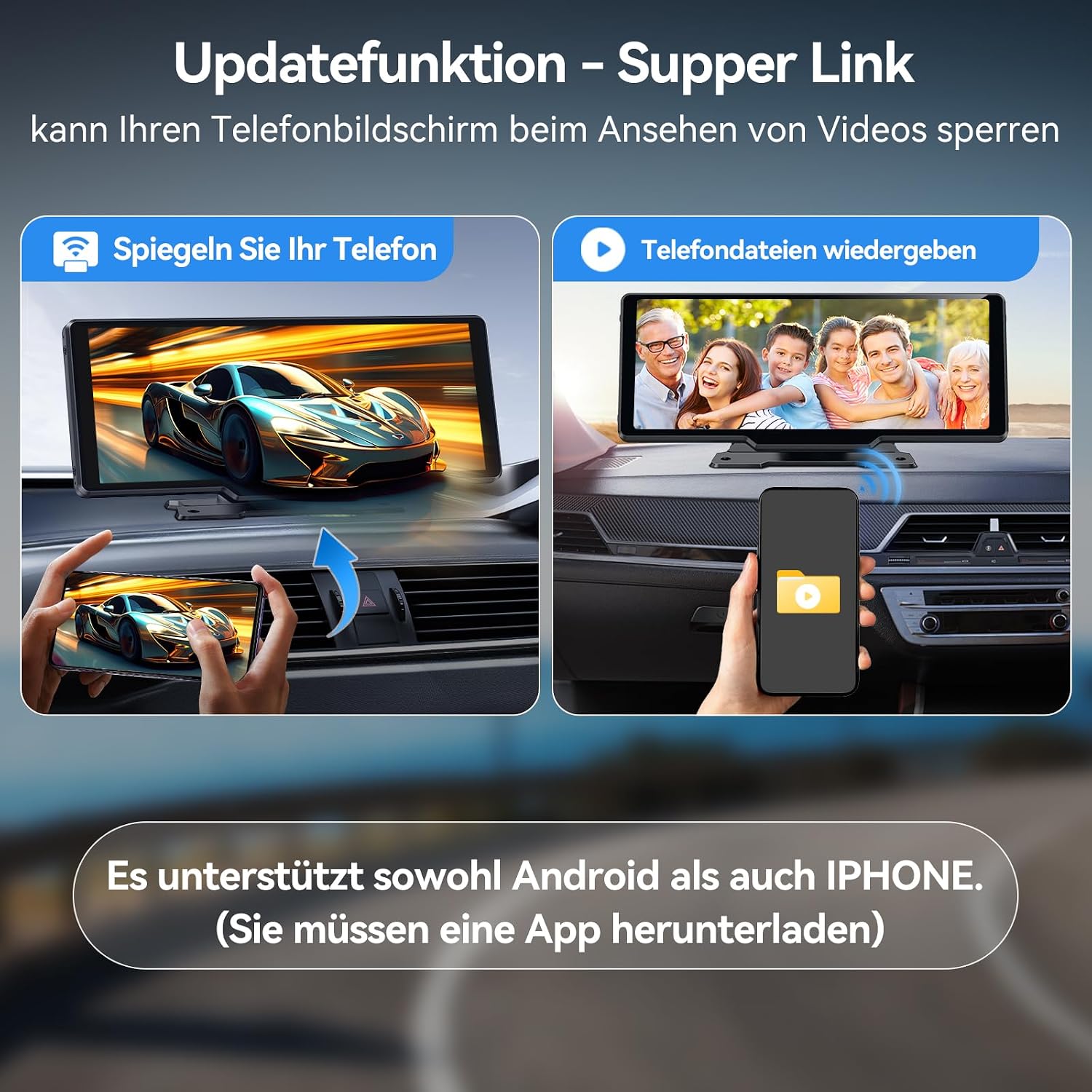 Detalle 2 de Carpeer CarPlay Display 10,6 Zoll
