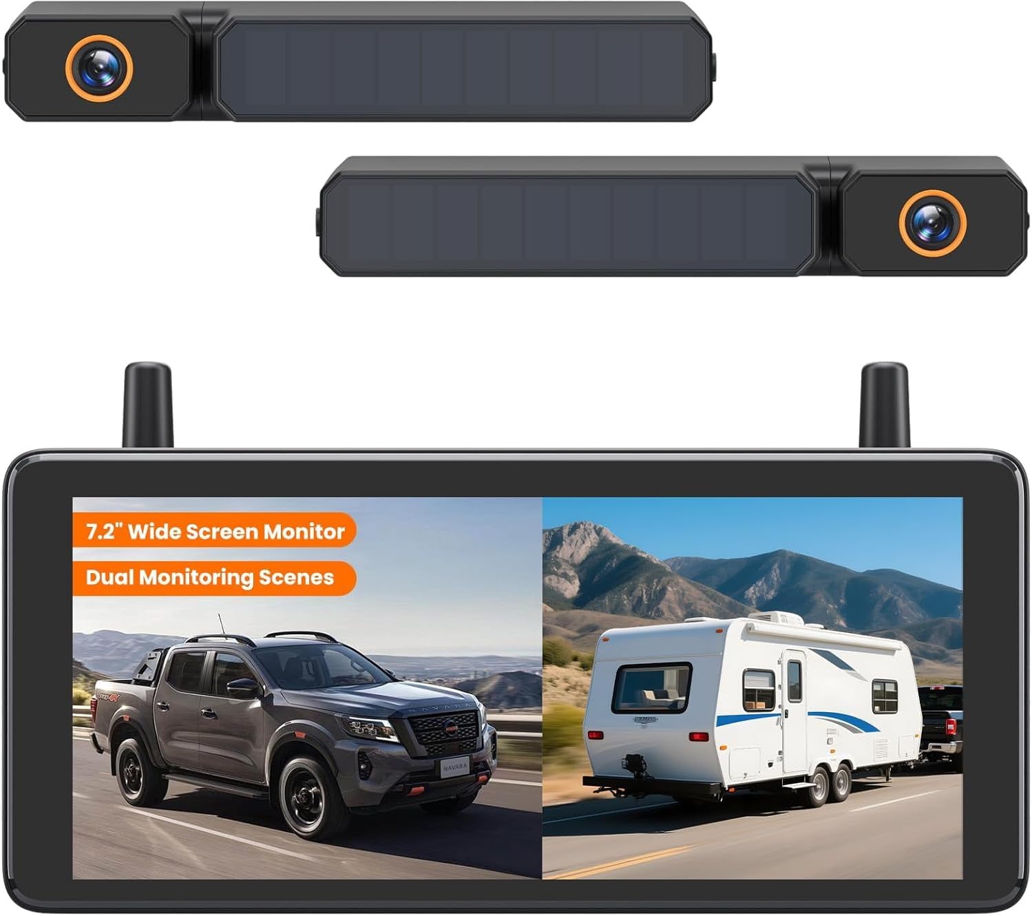 Detalle de AUTO-VOX Solar Wireless Backup 7.2" 1080P Rear Camera System