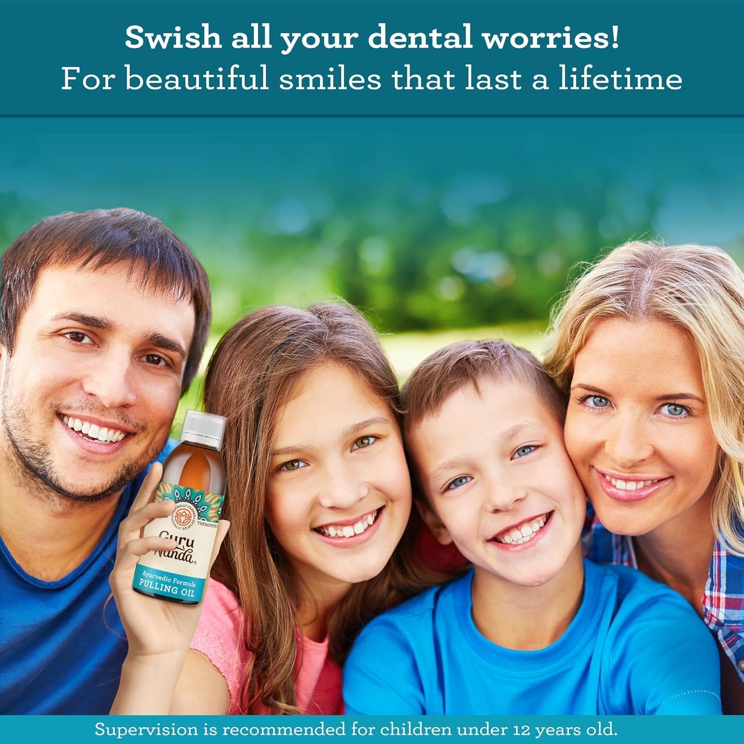 Thumbnail 6 de GuruNanda Original Oil Pulling Mouthwash with Coconut & Sesame Oil, Alcohol-Free (8.45 fl oz) + Tongue Scraper
