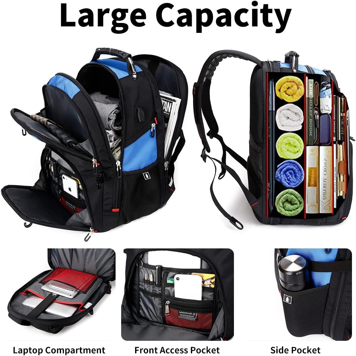 Detalle de SHRRADOO Travel Laptop Backpack 50L
