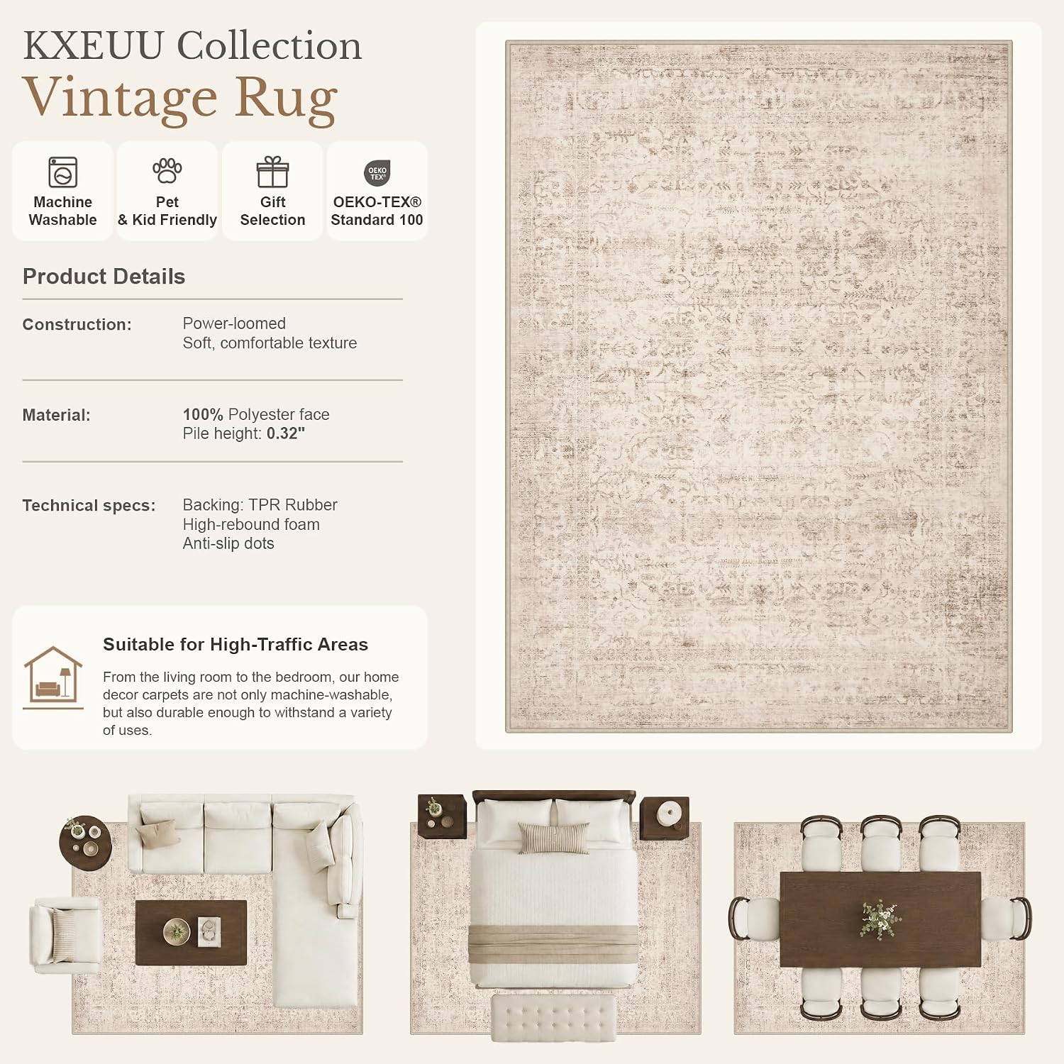 Detalle de KXEUU Area Rug, 8x10