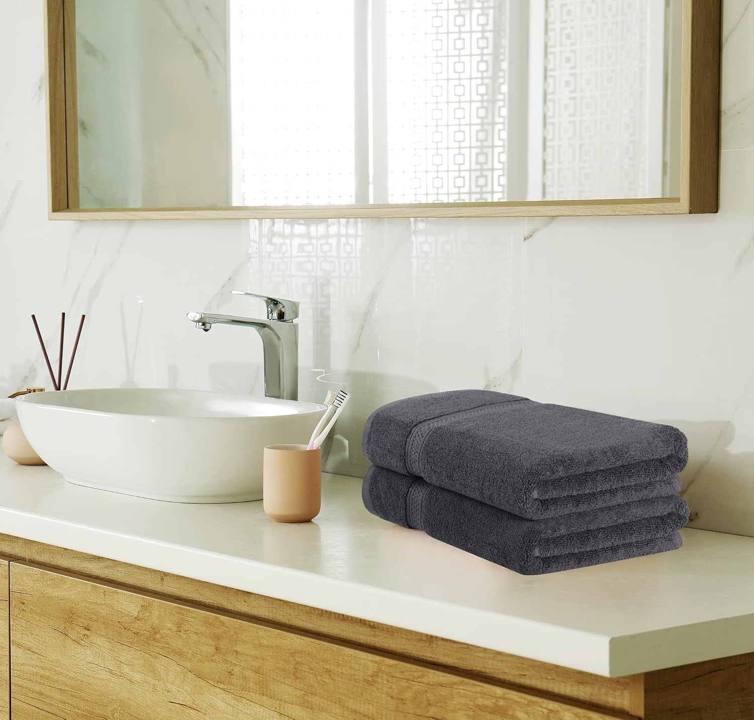 Thumbnail 6 de Utopia Towels 8-teiliges Handtücher-Set aus Baumwolle – Grau