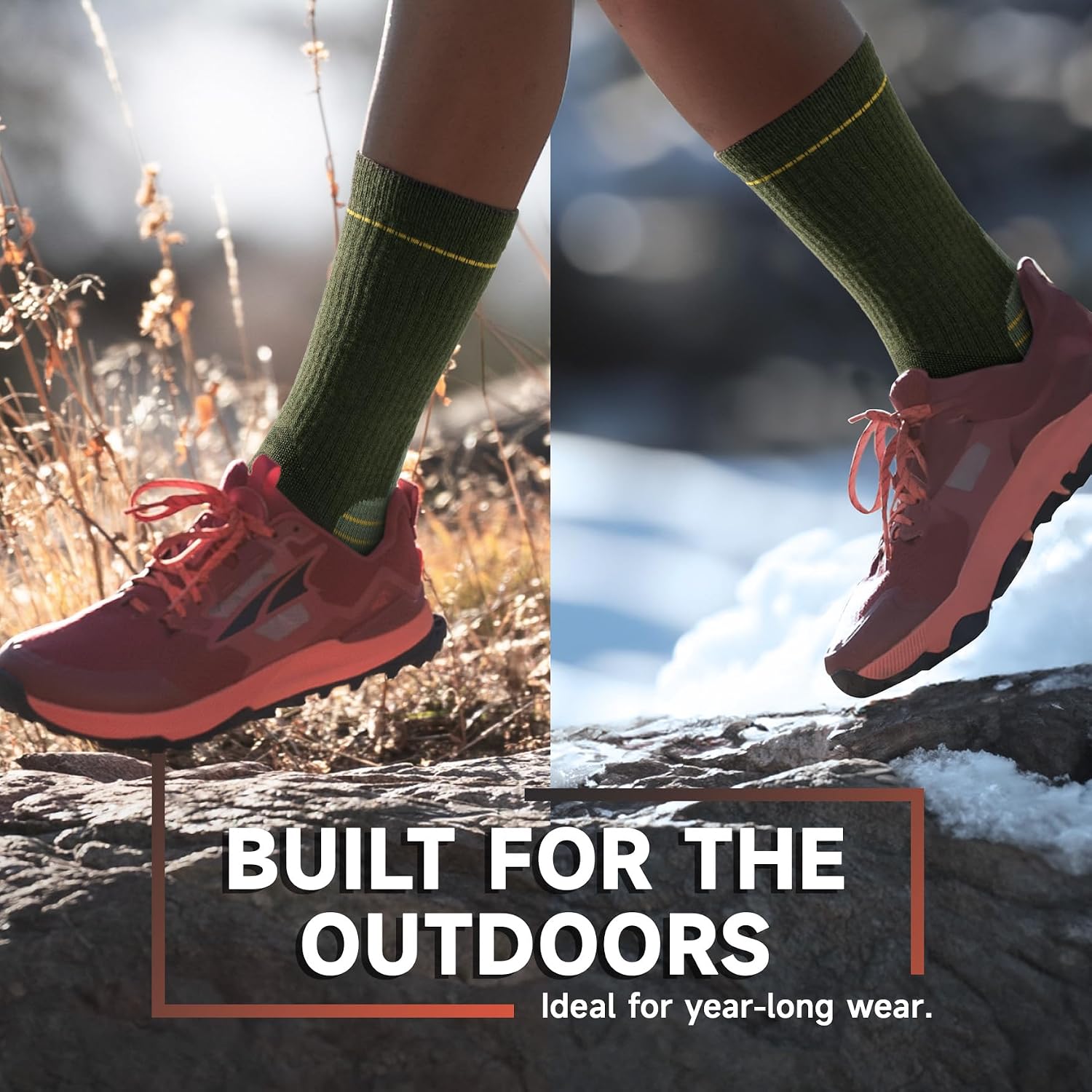Thumbnail 6 de Alaplus Hiking Socks (merino wool) – cushioned breathable crew socks, 3 pairs