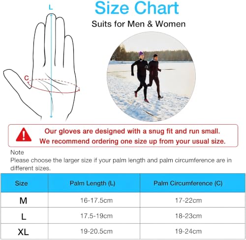 Detalle de Unigear Lightweight Running Gloves with Touchscreen Fingers and Anti-Slip Grip