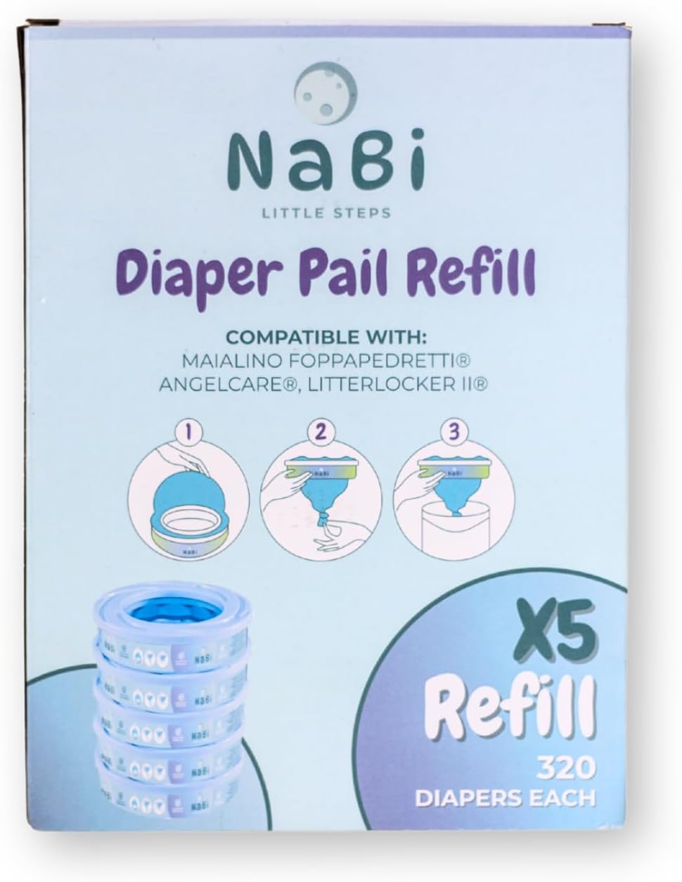 Thumbnail 3 de NABI LITTLE STEPS Ricarica 320 pannolini