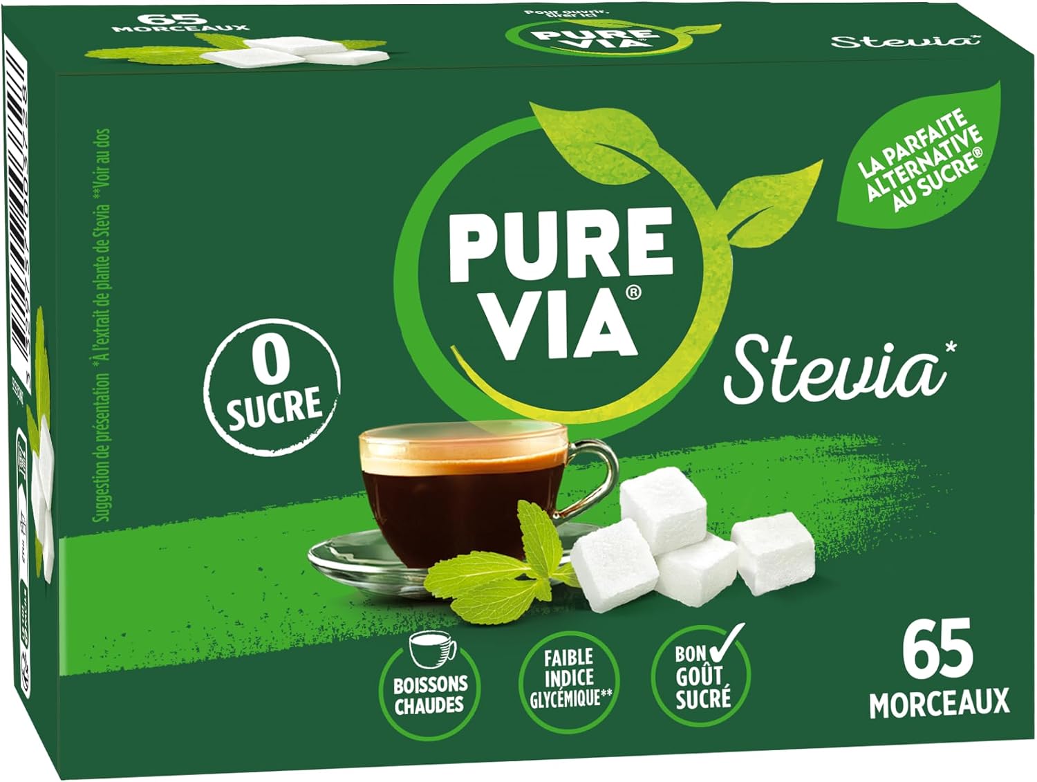 Pure Via Stévia 65 morceaux 🍬