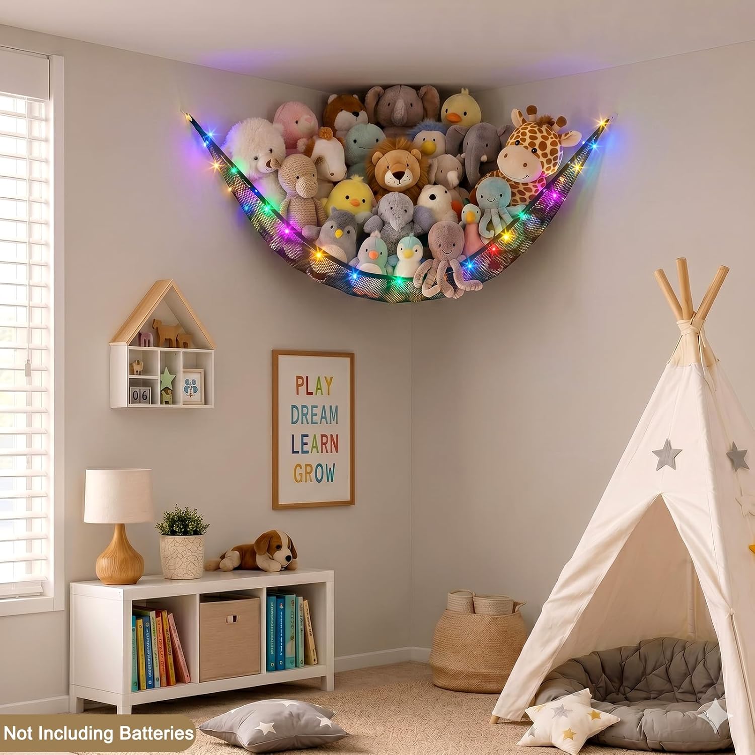 Detalle 2 de Unicorn Castle MRNO664369-FBA Stuffed Animal Hammock with LED Light