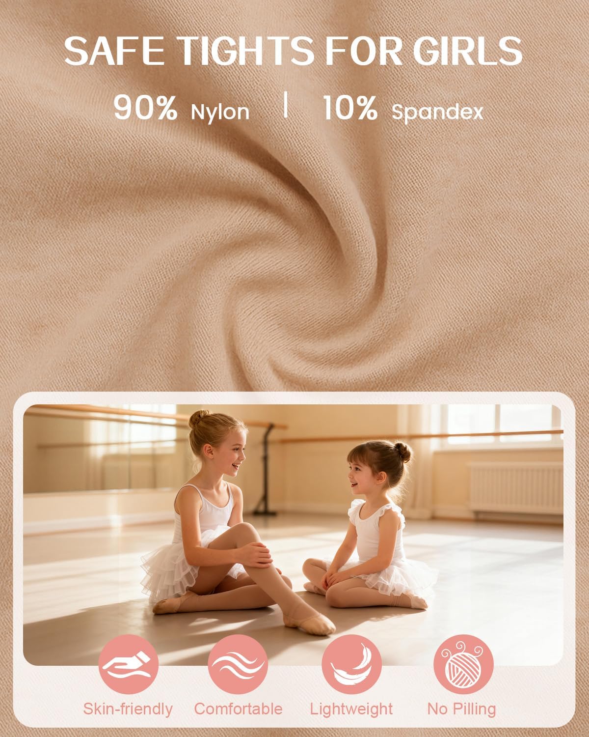 Detalle de Century Star Toddler Ballet Tights, Nylon-Spandex